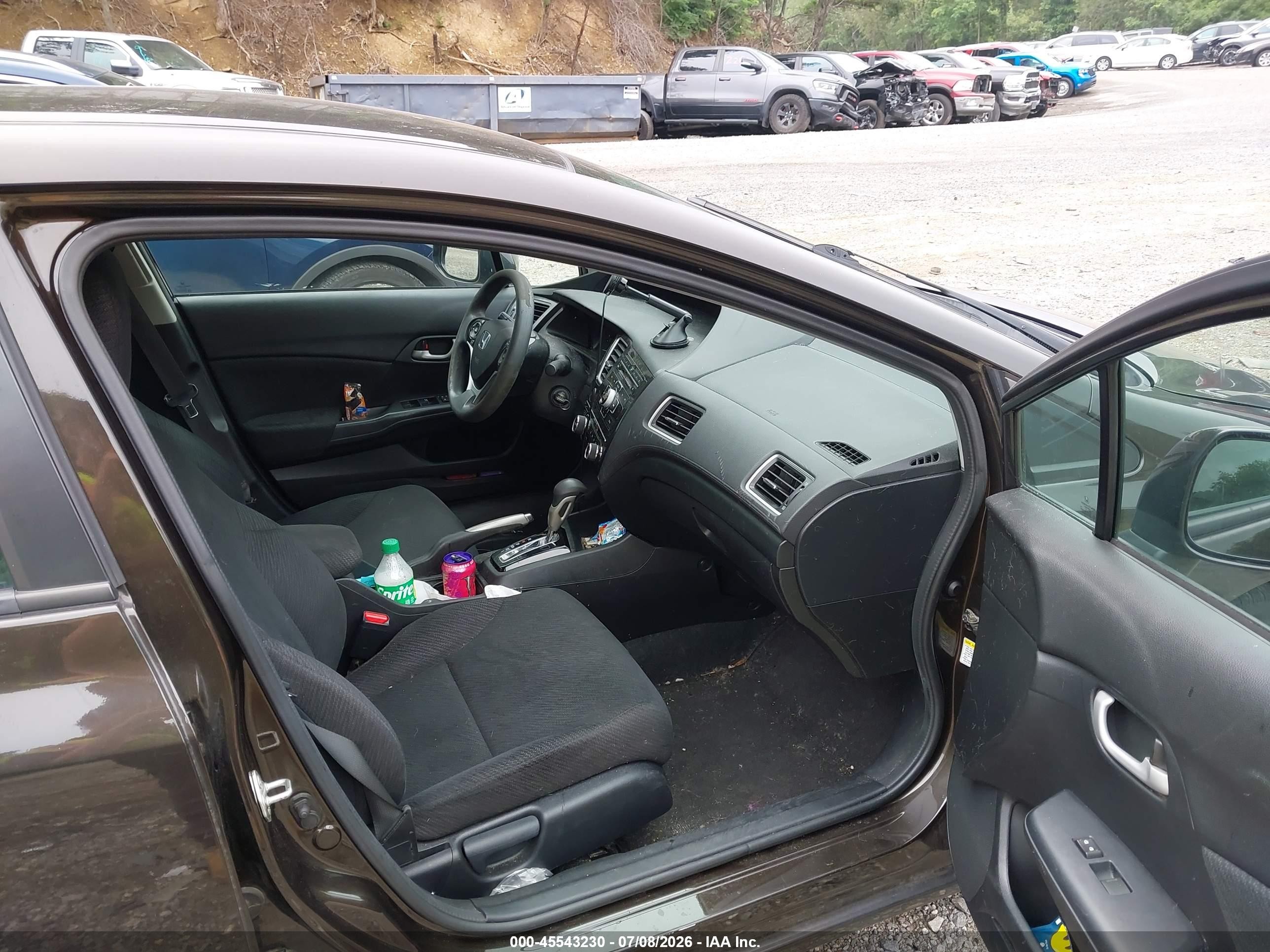 2013 Honda Civic Lx Brown vin: 2HGFB2F59DH588325