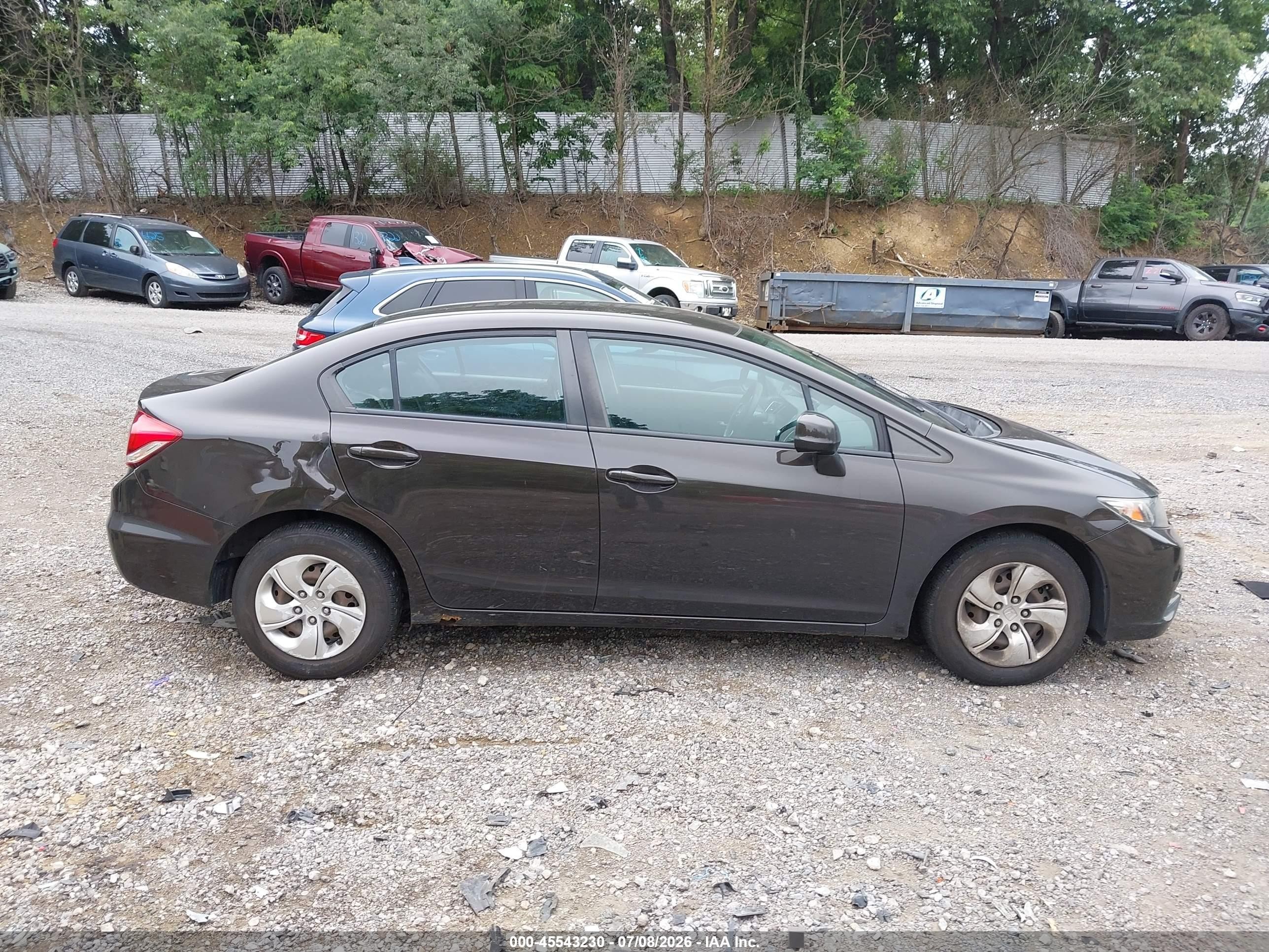 2013 Honda Civic Lx Brown vin: 2HGFB2F59DH588325