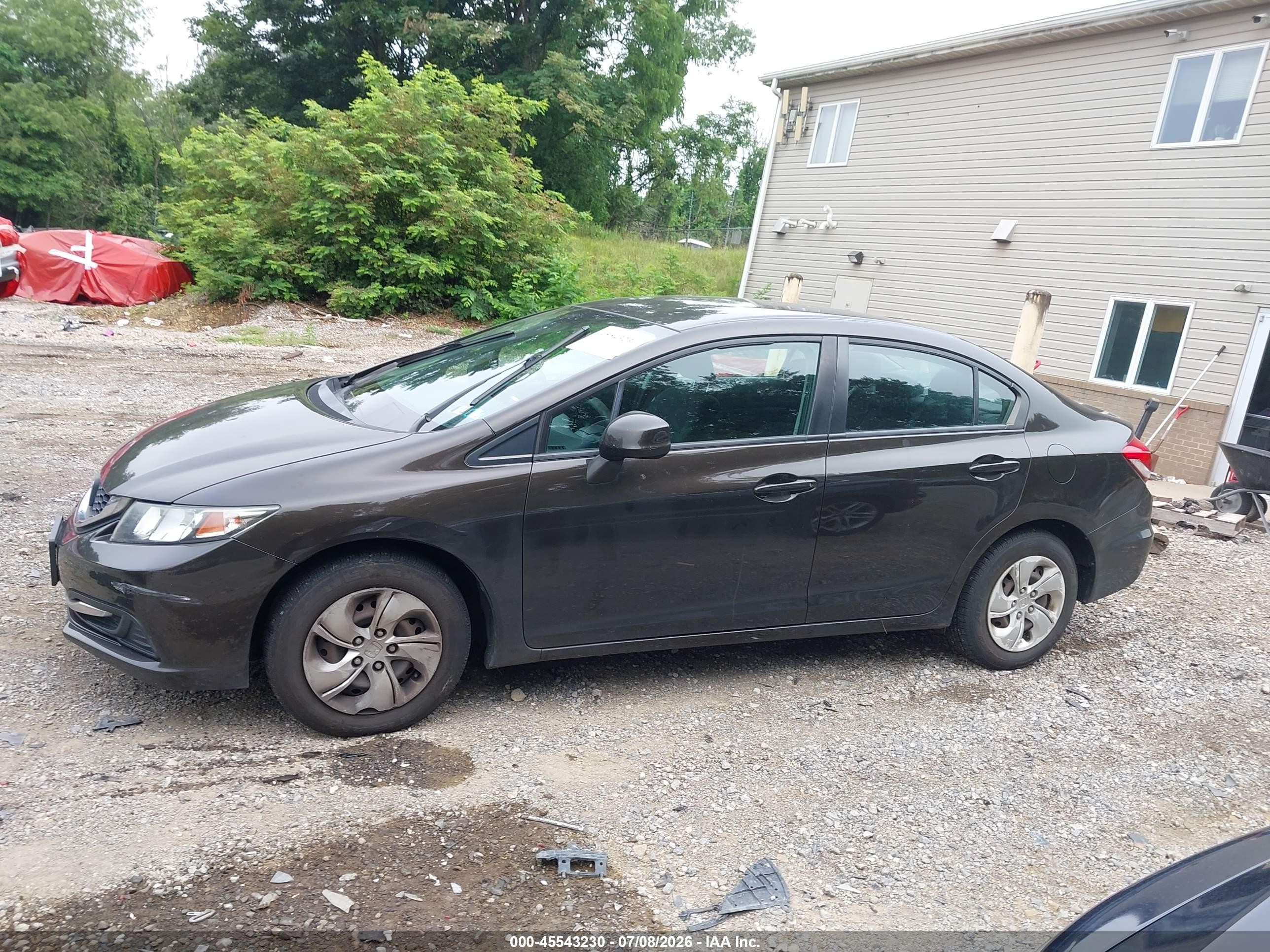 2013 Honda Civic Lx Brown vin: 2HGFB2F59DH588325