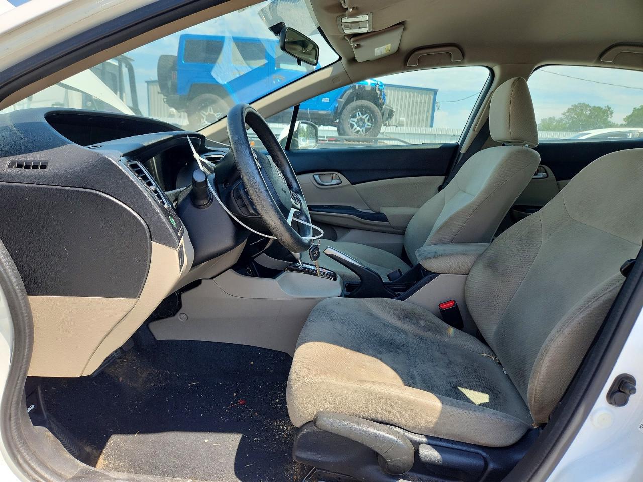 2013 Honda Civic Lx White vin: 2HGFB2F59DH588731