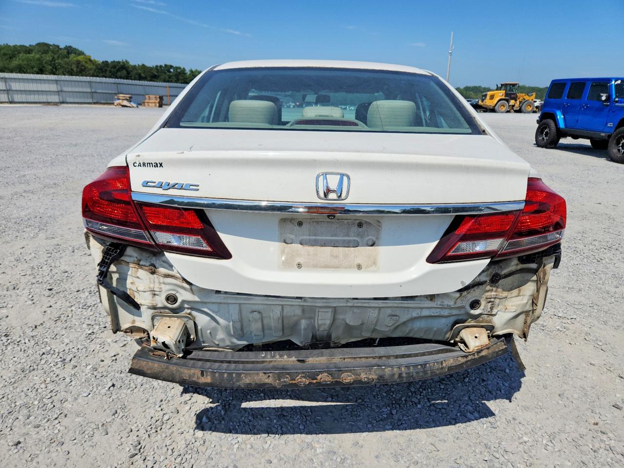 2013 Honda Civic Lx White vin: 2HGFB2F59DH588731
