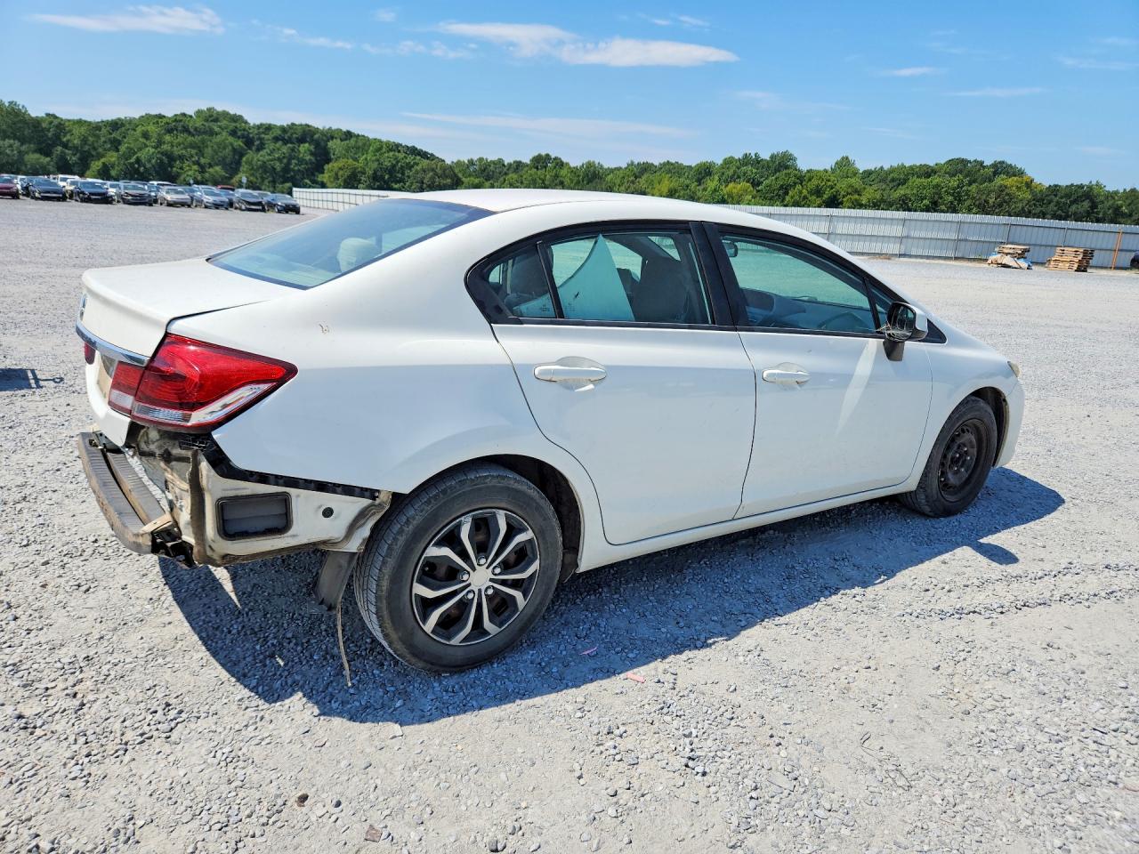 2013 Honda Civic Lx White vin: 2HGFB2F59DH588731