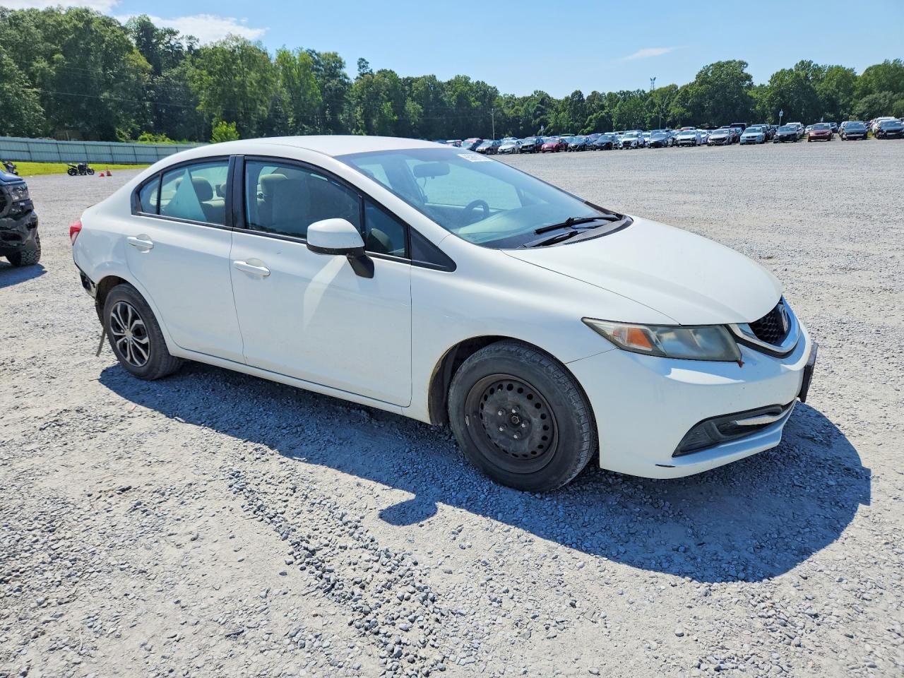 2013 Honda Civic Lx White vin: 2HGFB2F59DH588731