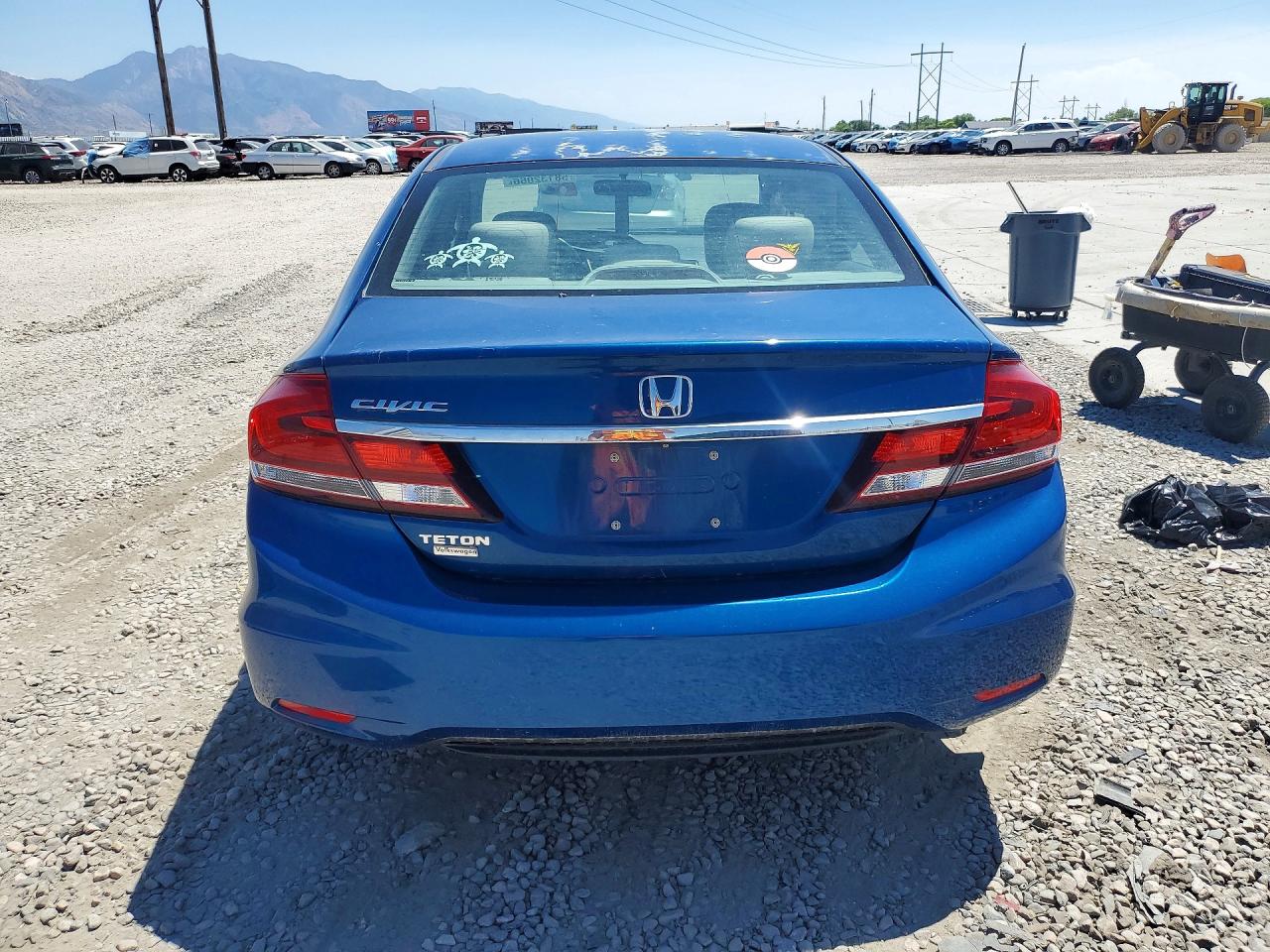2013 Honda Civic Lx Blue vin: 2HGFB2F59DH589958
