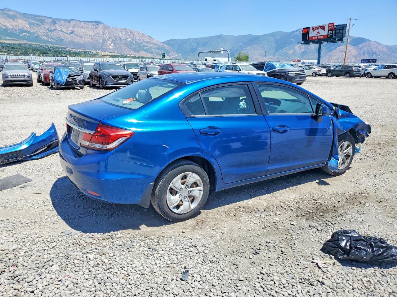 2013 Honda Civic Lx Blue vin: 2HGFB2F59DH589958