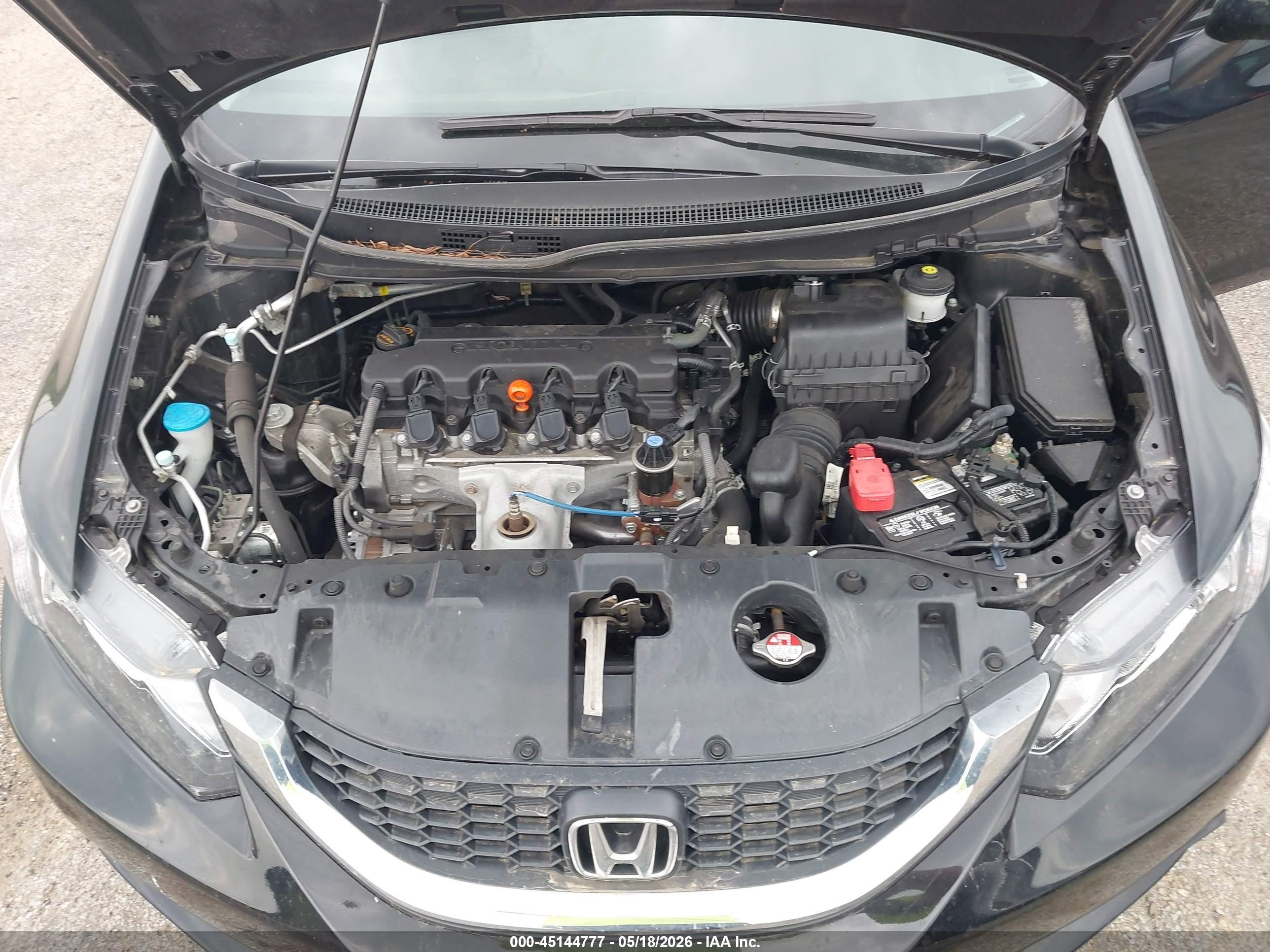 2013 Honda Civic Lx Black vin: 2HGFB2F59DH591578