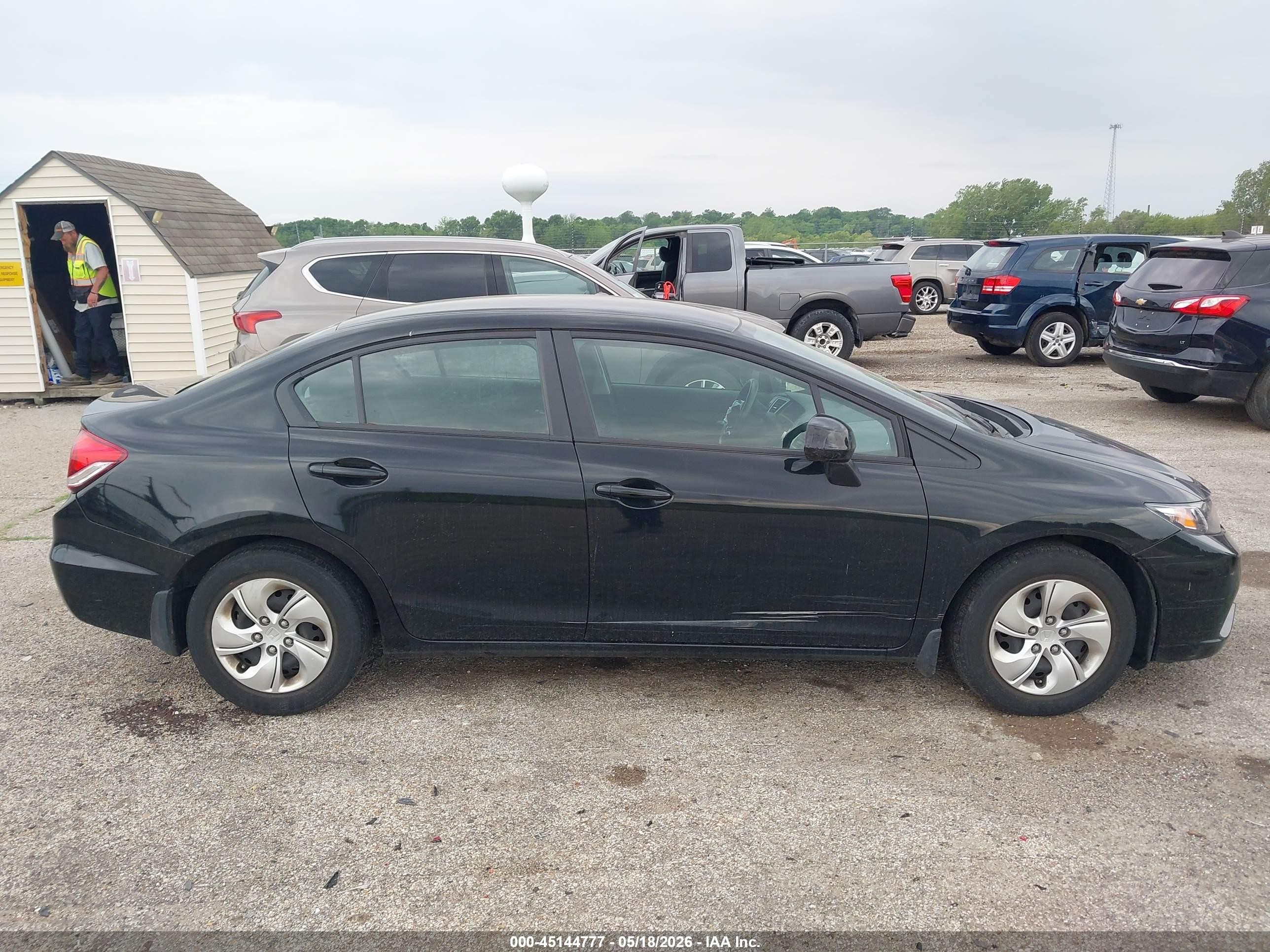 2013 Honda Civic Lx Black vin: 2HGFB2F59DH591578