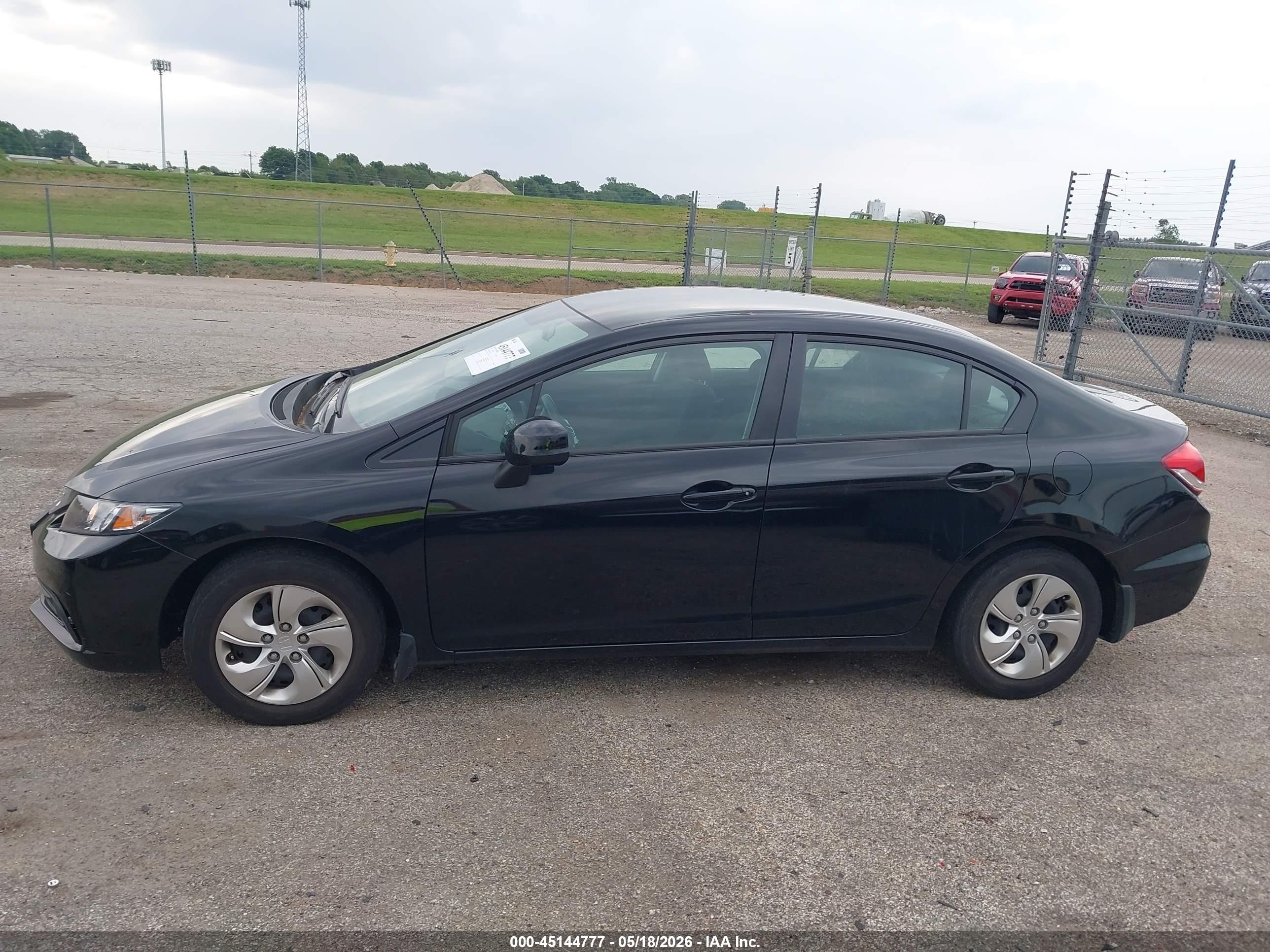 2013 Honda Civic Lx Black vin: 2HGFB2F59DH591578