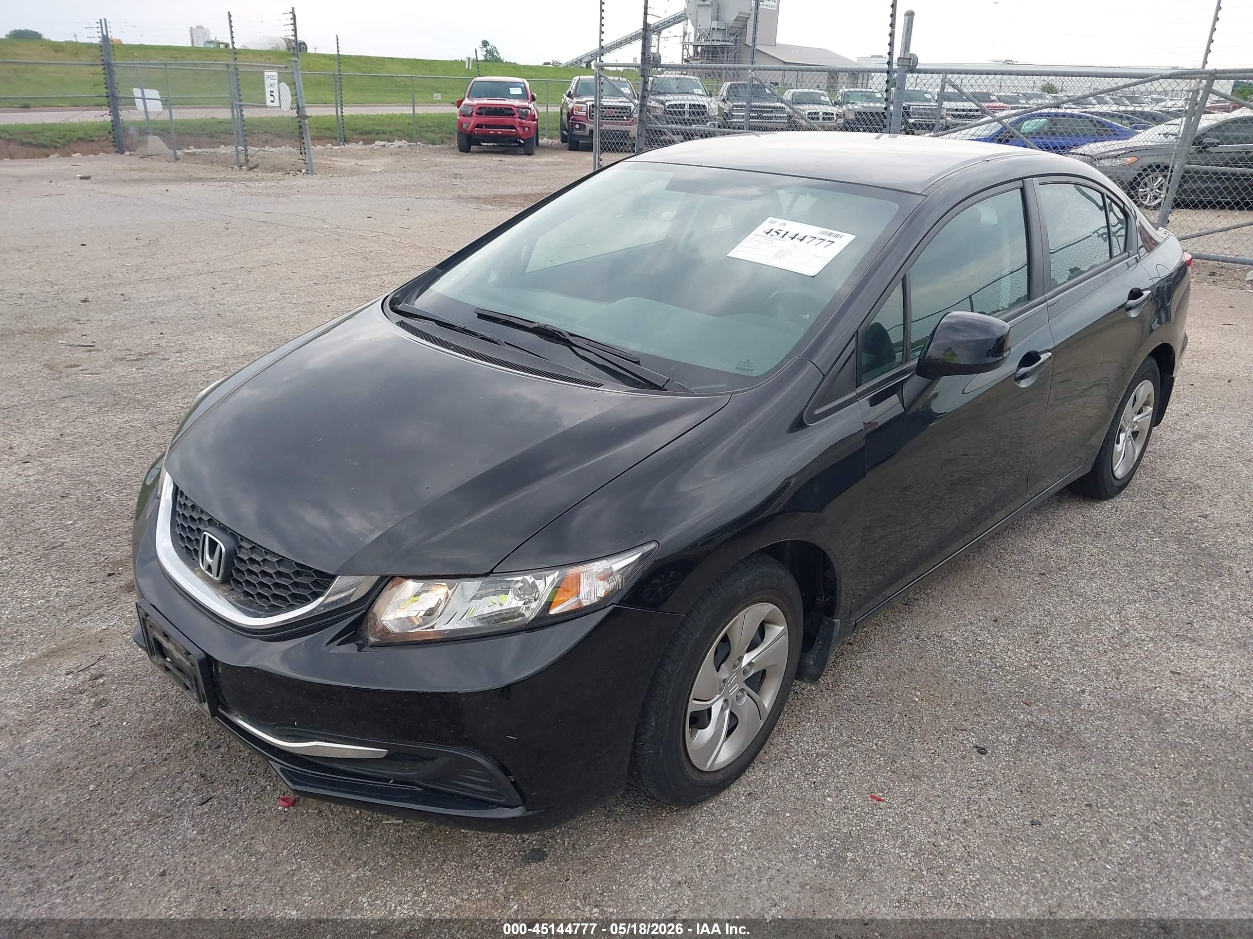 2013 Honda Civic Lx Black vin: 2HGFB2F59DH591578