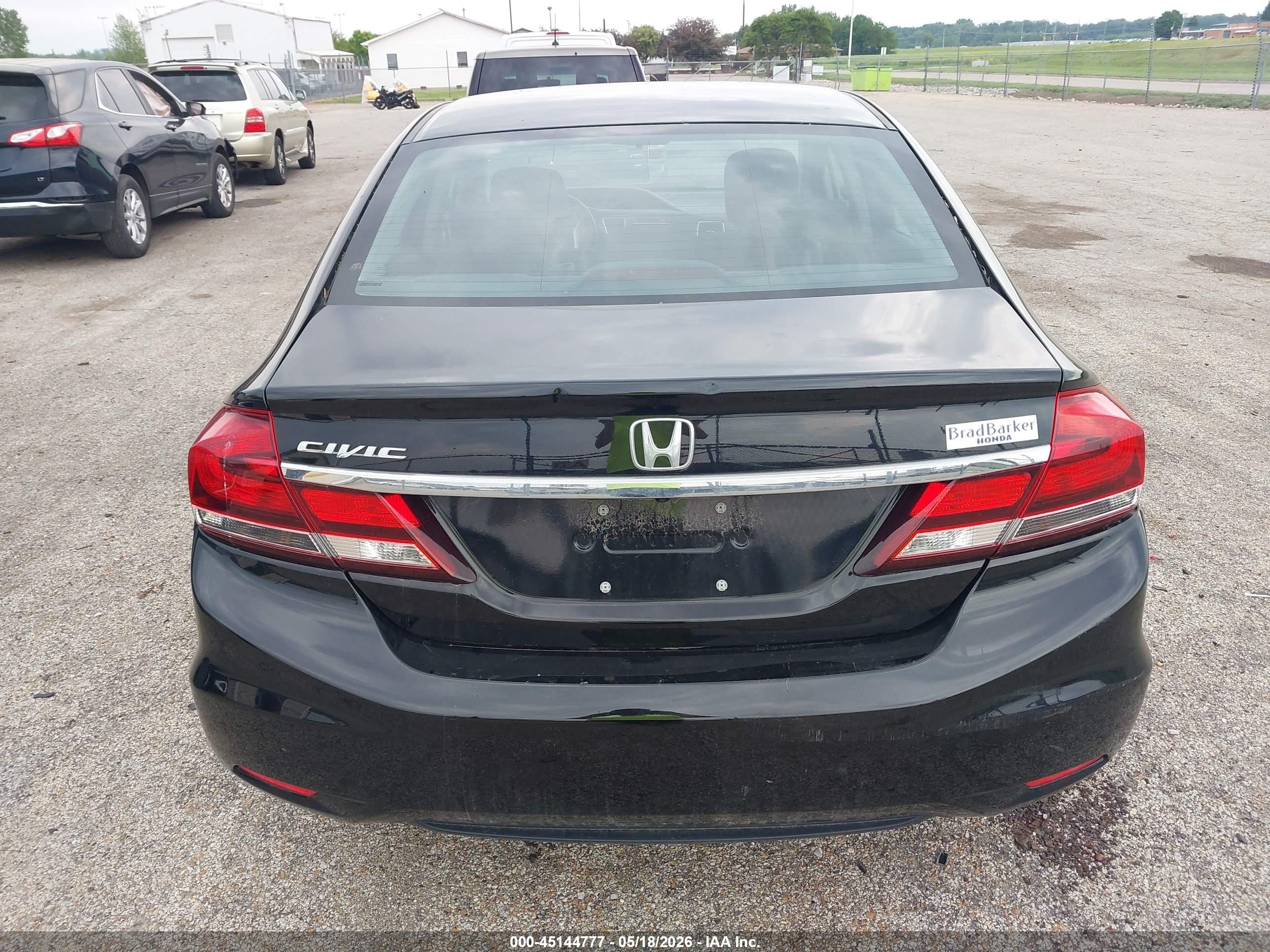 2013 Honda Civic Lx Black vin: 2HGFB2F59DH591578