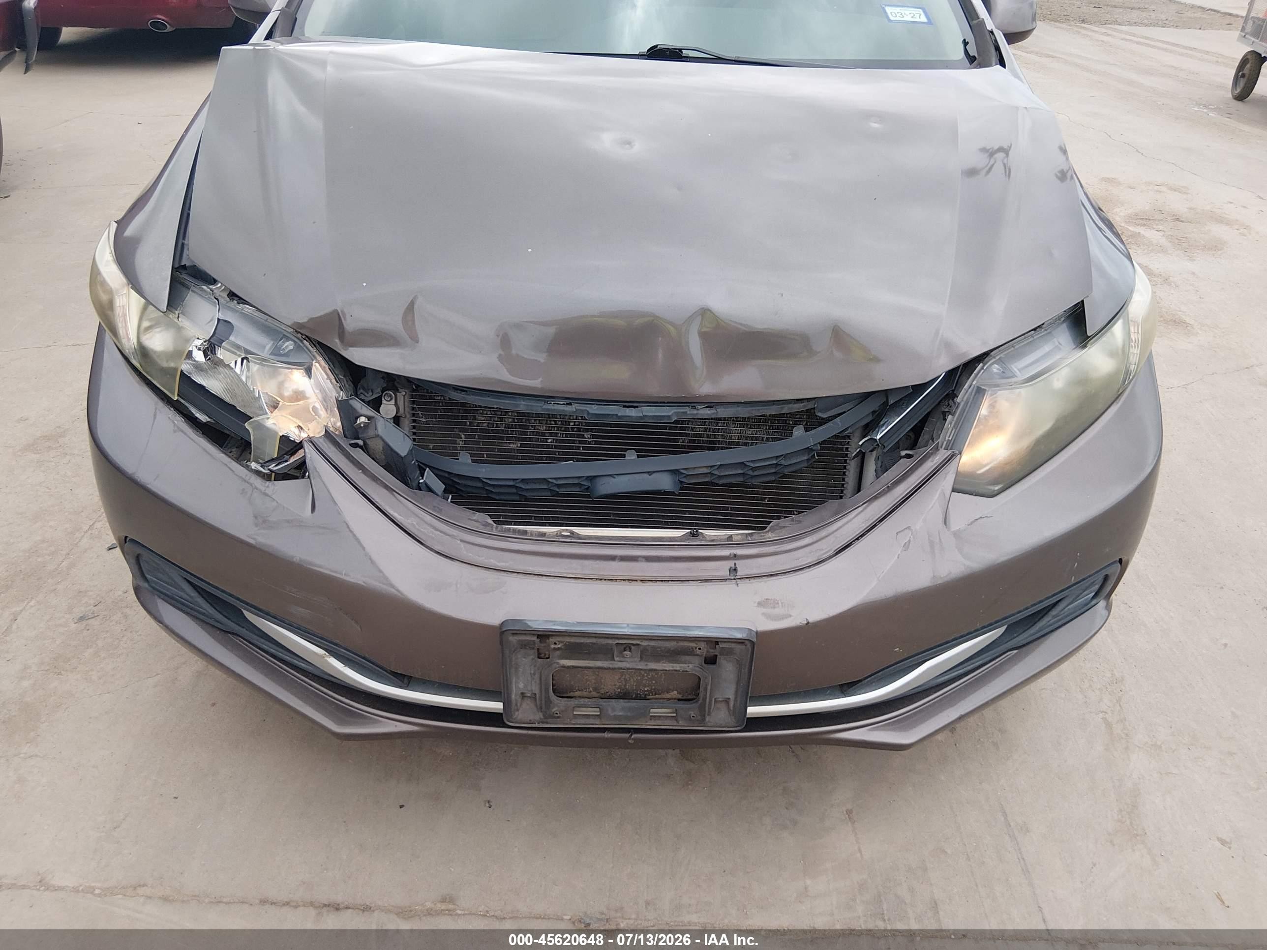 2013 Honda Civic Lx Brown vin: 2HGFB2F59DH602840