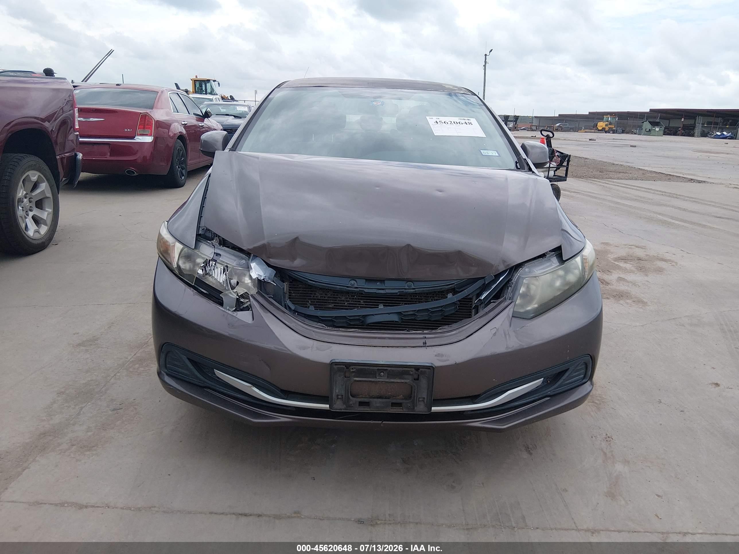 2013 Honda Civic Lx Brown vin: 2HGFB2F59DH602840
