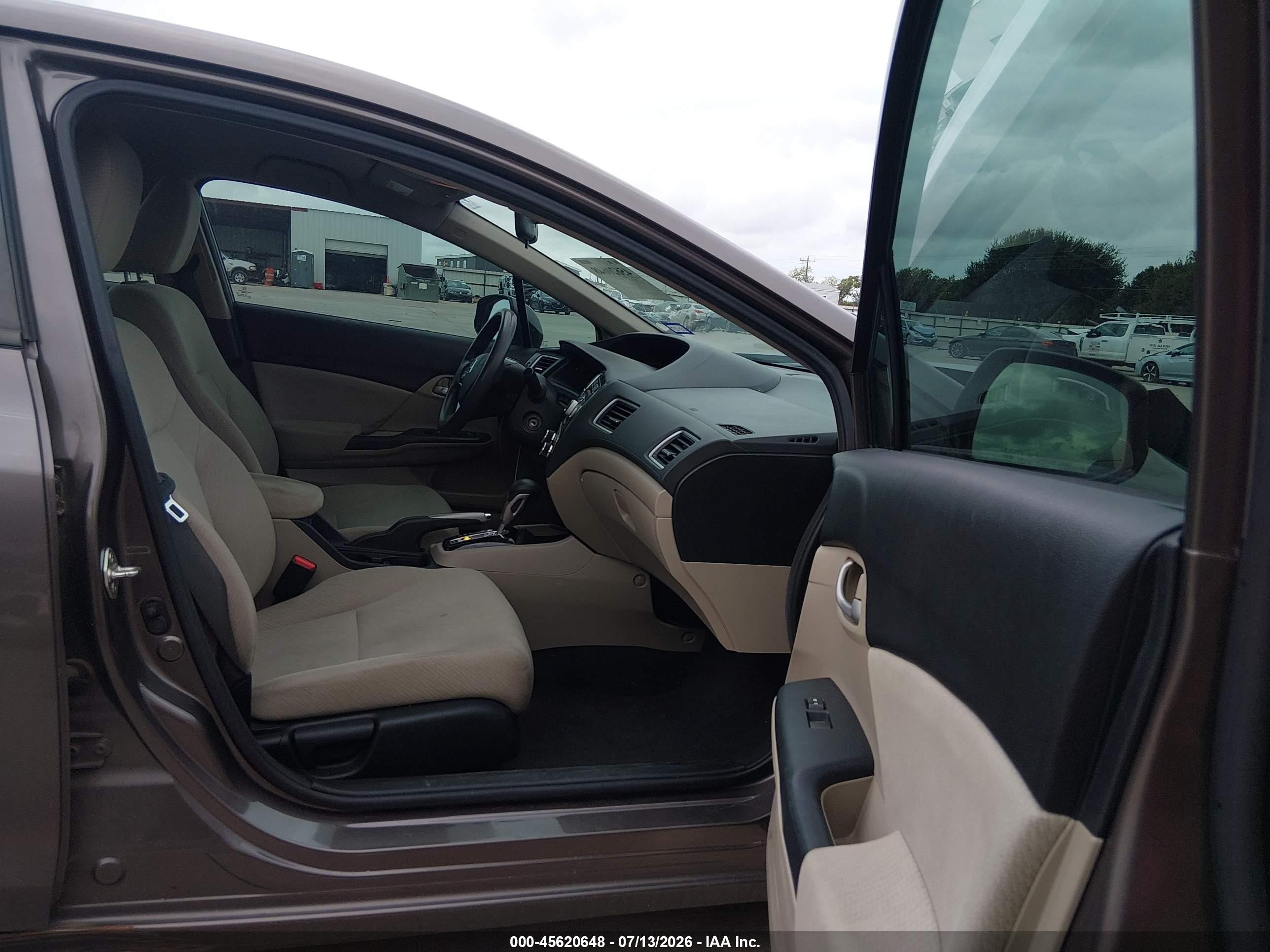 2013 Honda Civic Lx Brown vin: 2HGFB2F59DH602840