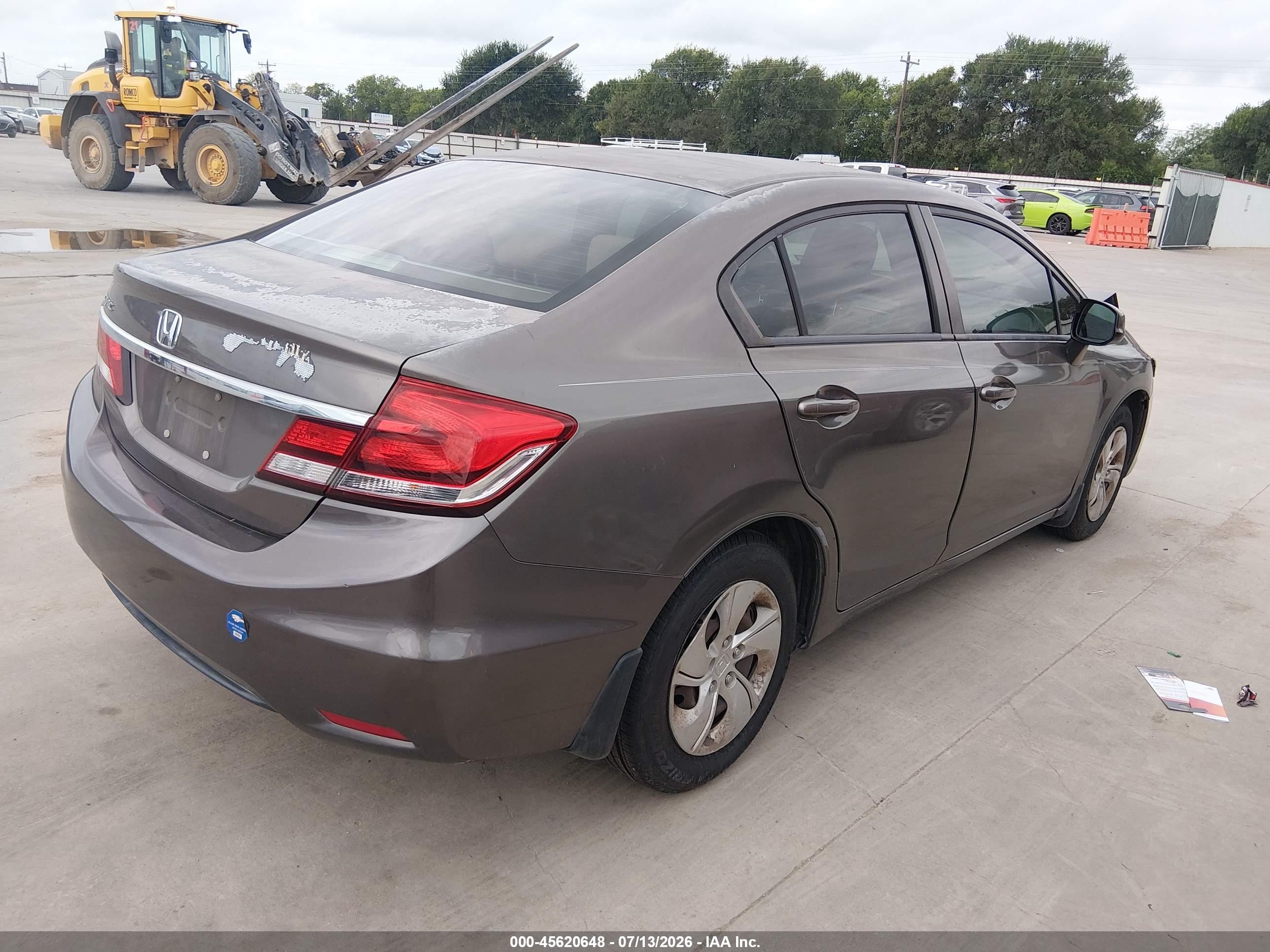 2013 Honda Civic Lx Brown vin: 2HGFB2F59DH602840