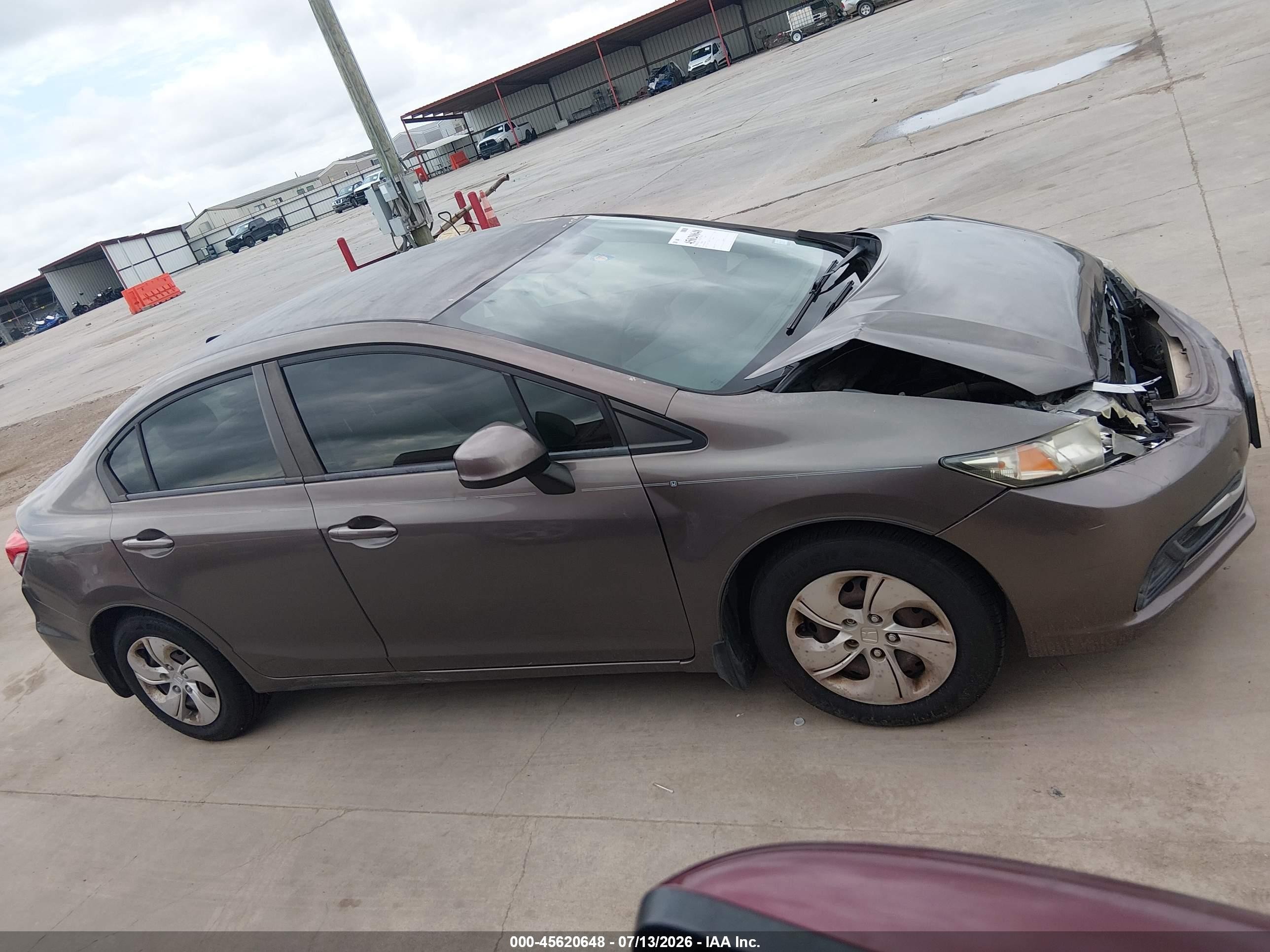 2013 Honda Civic Lx Brown vin: 2HGFB2F59DH602840