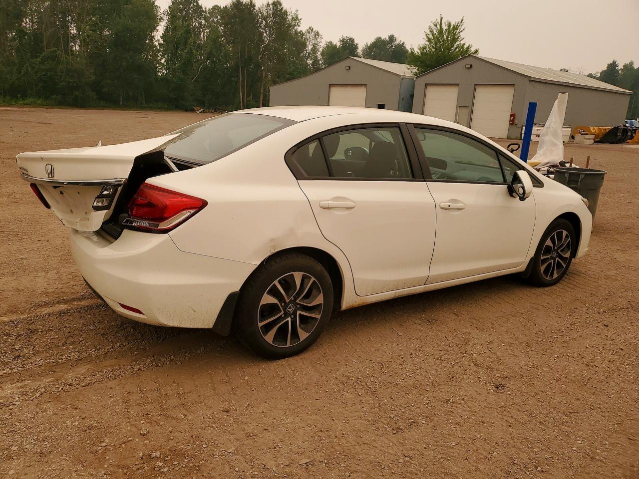 2014 Honda Civic Lx White vin: 2HGFB2F59EH007987
