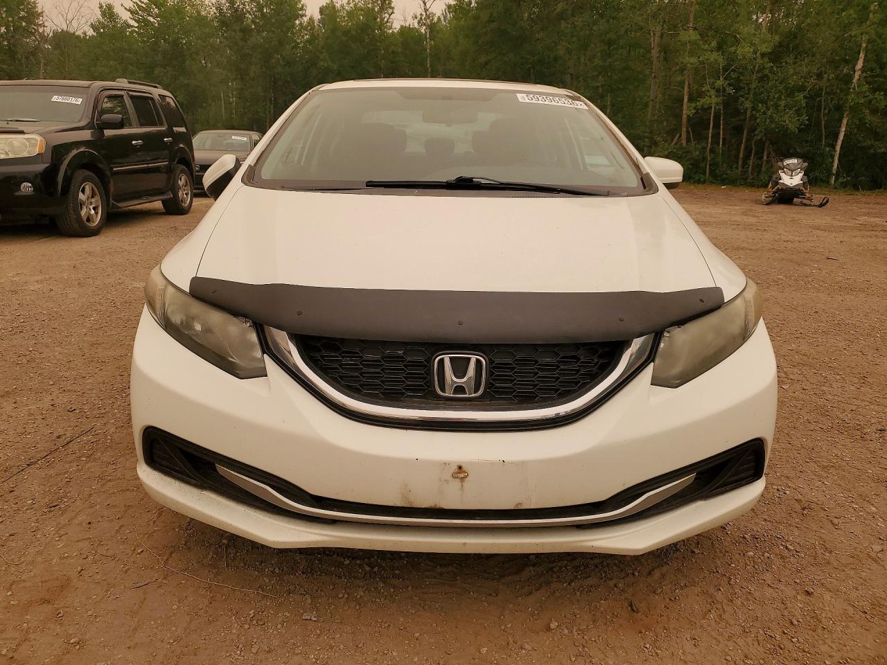 2014 Honda Civic Lx White vin: 2HGFB2F59EH007987