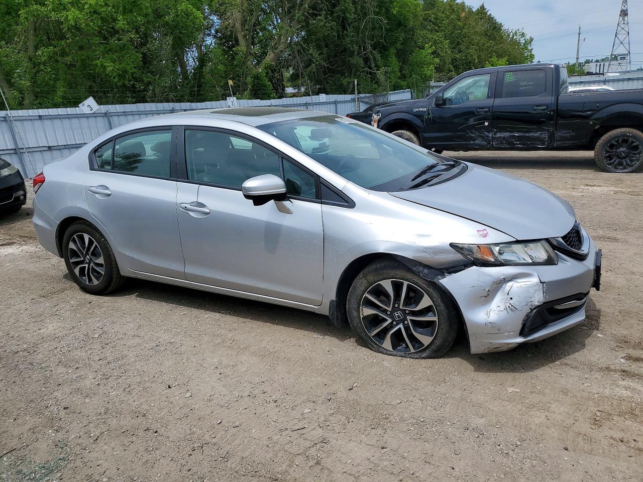 2014 Honda Civic Lx Silver vin: 2HGFB2F59EH011957