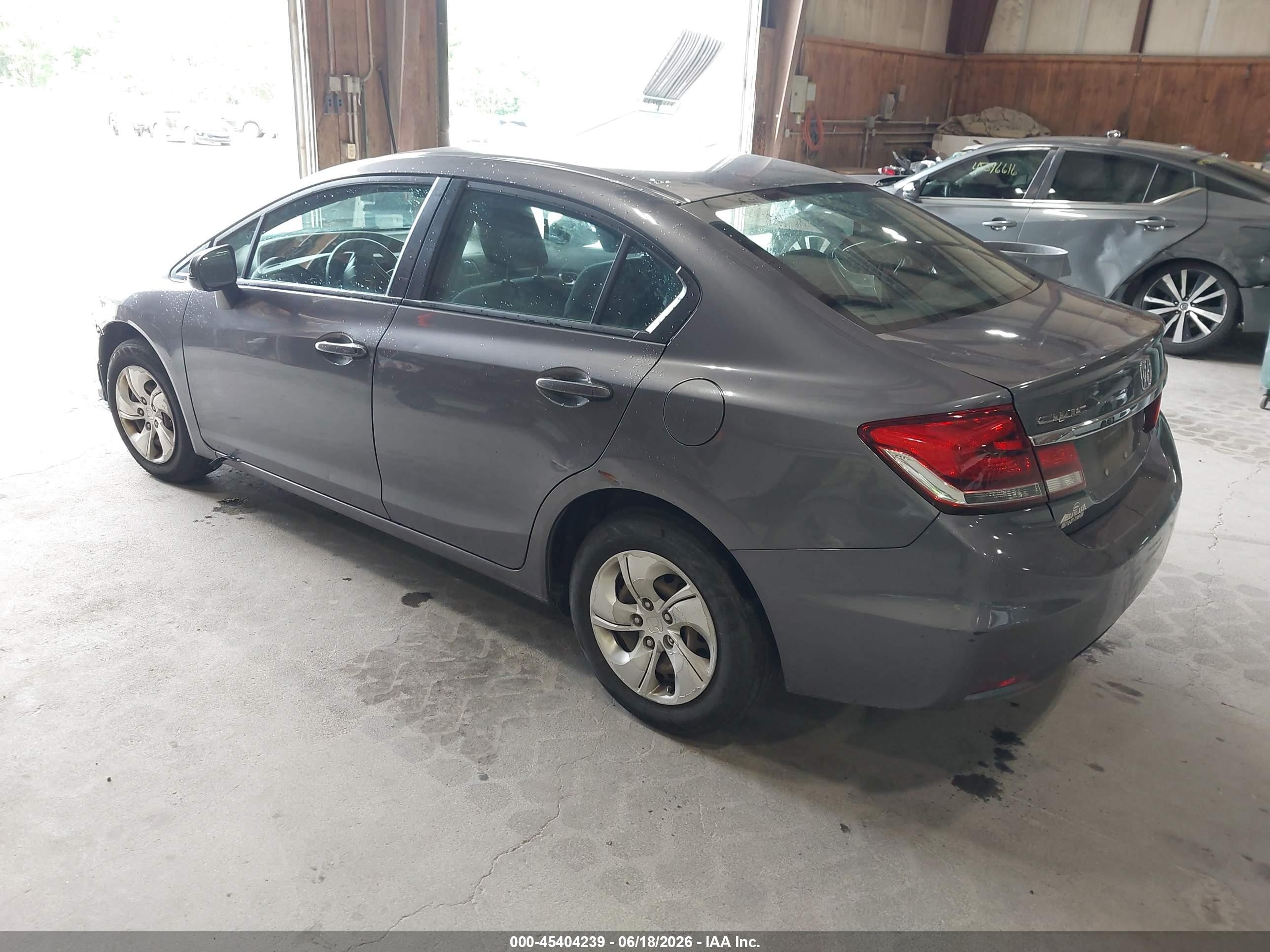 2014 Honda Civic Lx Gray vin: 2HGFB2F59EH513531