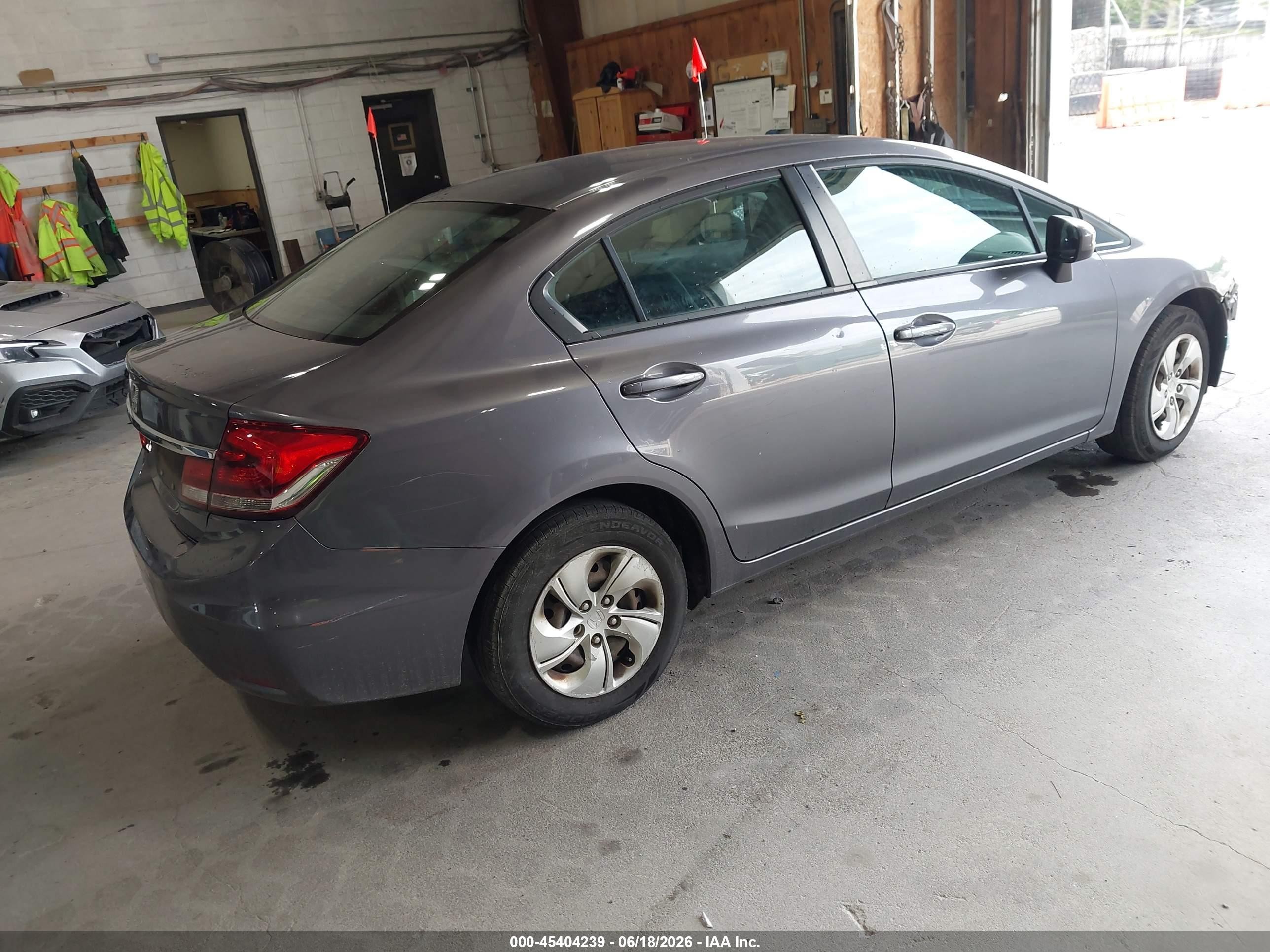2014 Honda Civic Lx Gray vin: 2HGFB2F59EH513531
