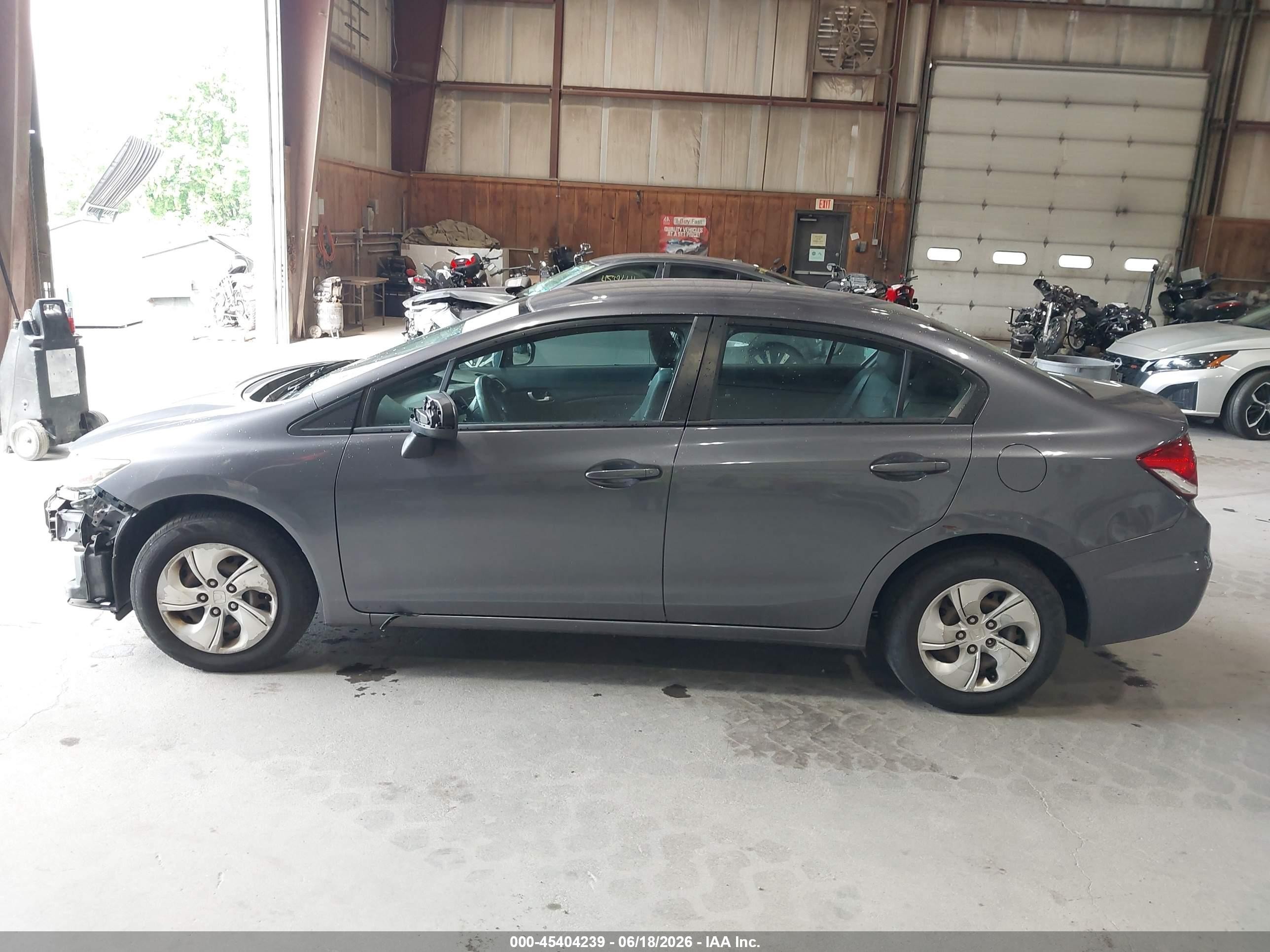 2014 Honda Civic Lx Gray vin: 2HGFB2F59EH513531
