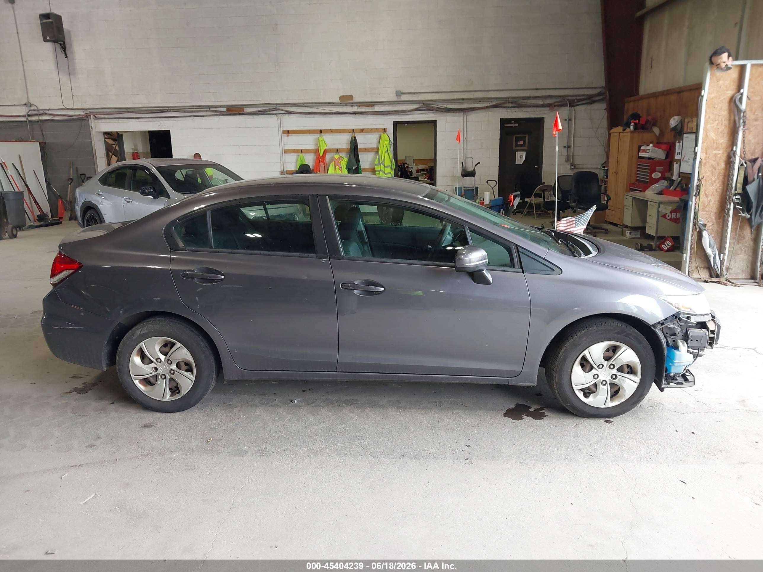 2014 Honda Civic Lx Gray vin: 2HGFB2F59EH513531