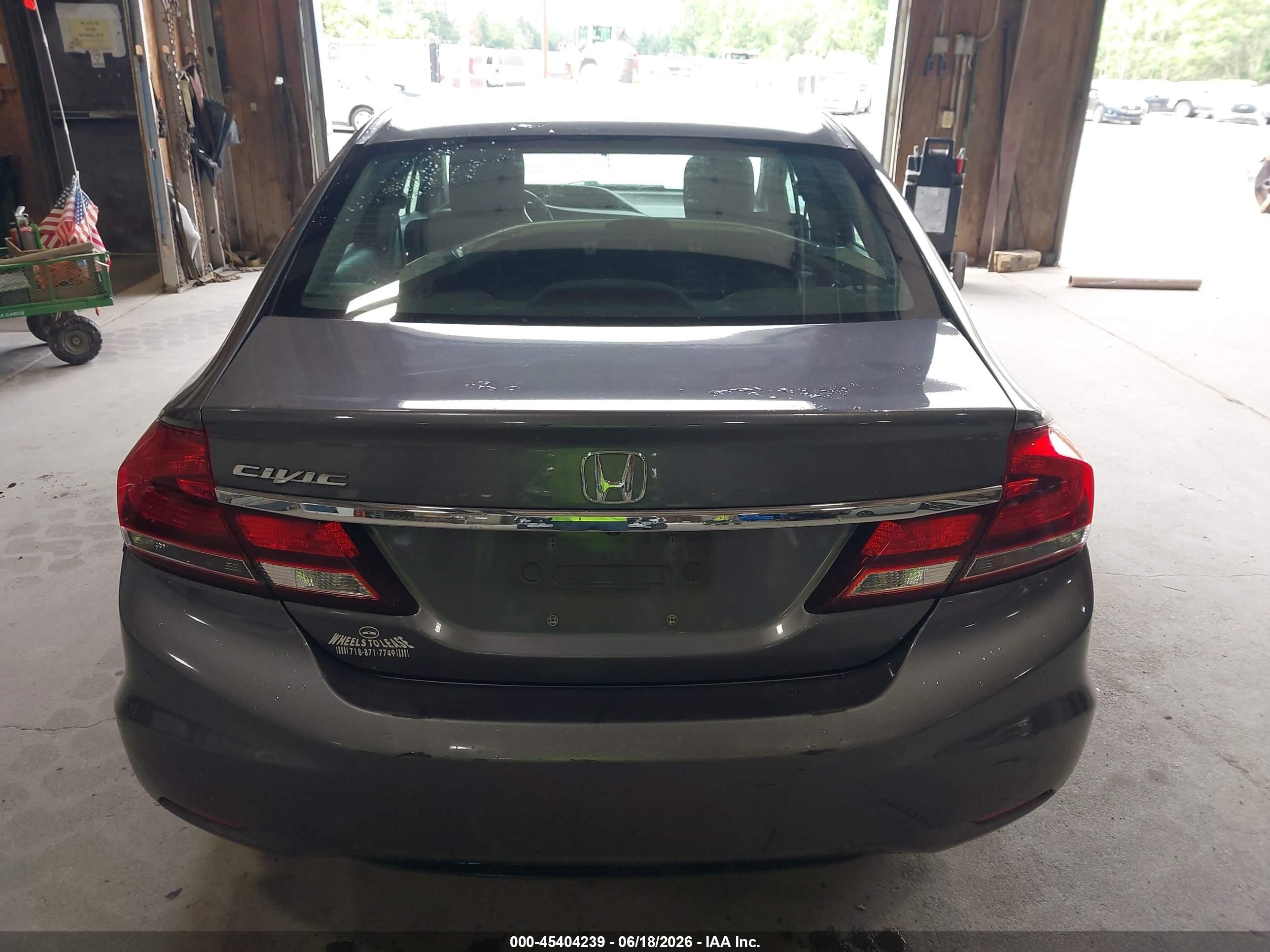 2014 Honda Civic Lx Gray vin: 2HGFB2F59EH513531