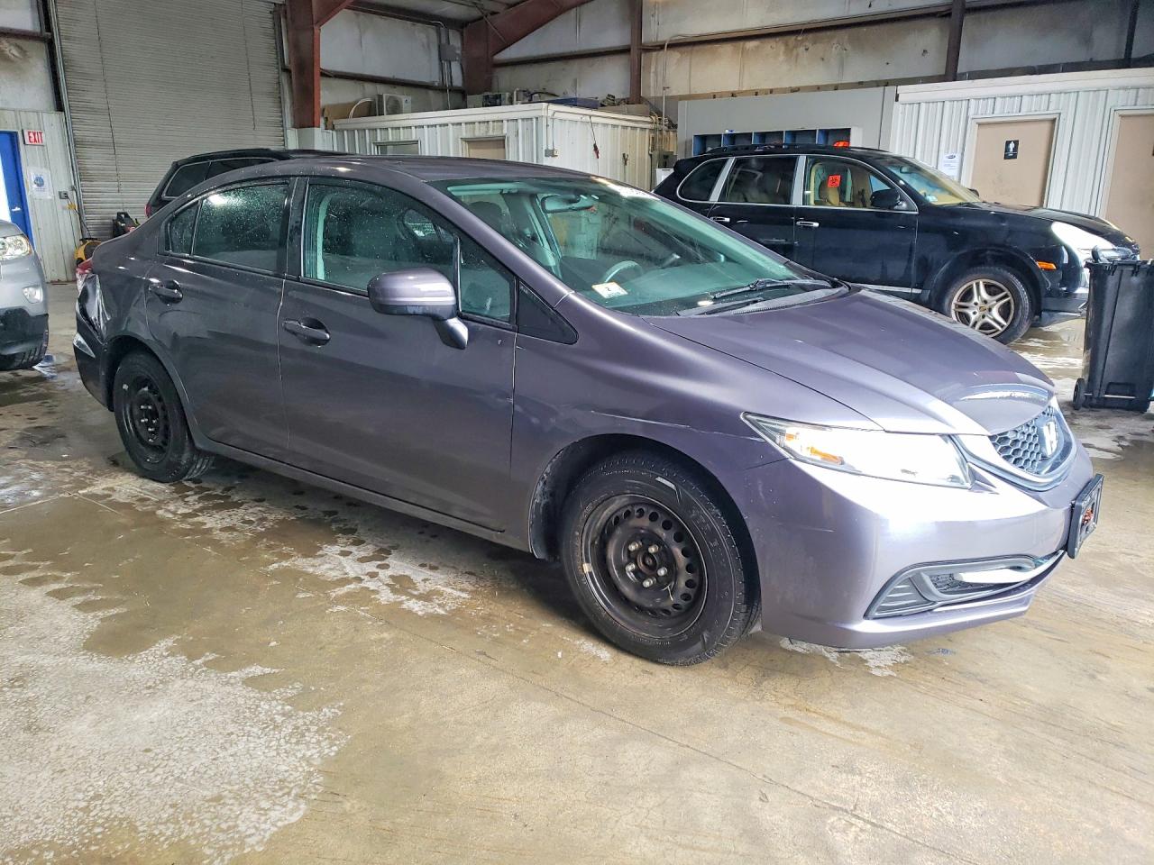 2014 Honda Civic Lx Gray vin: 2HGFB2F59EH516347
