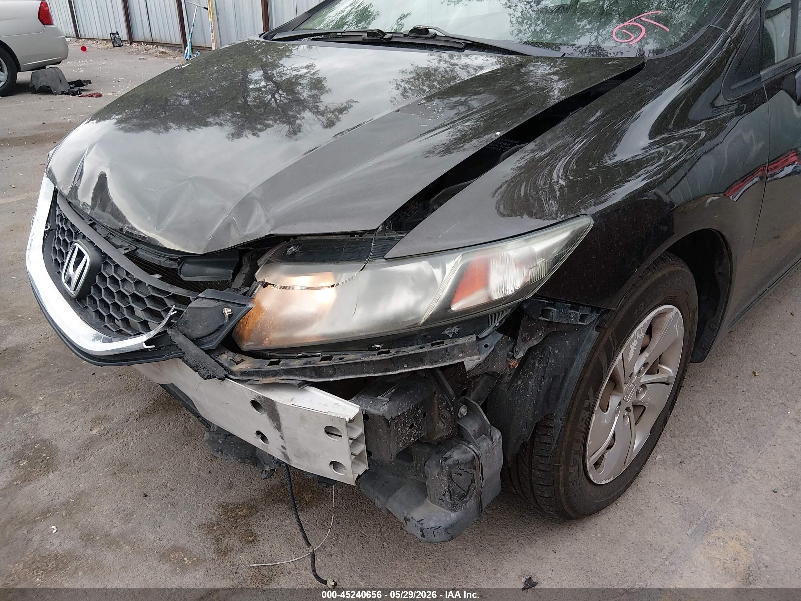 2014 Honda Civic Lx Black vin: 2HGFB2F59EH519572
