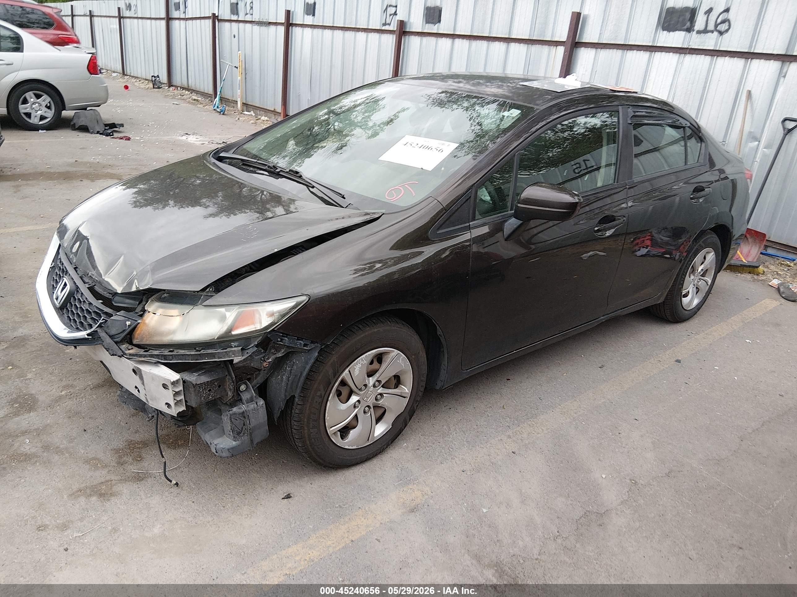 2014 Honda Civic Lx Black vin: 2HGFB2F59EH519572