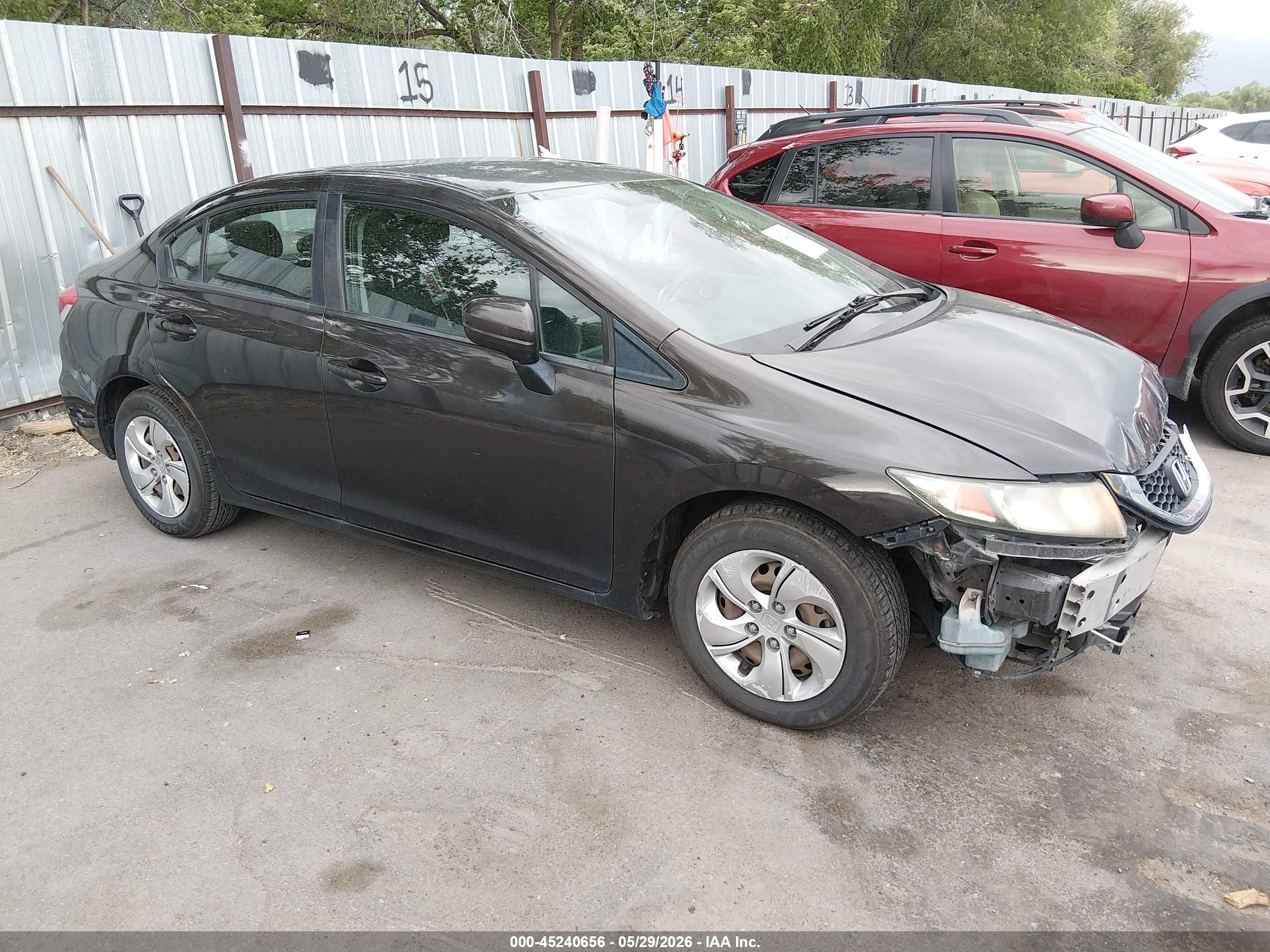2014 Honda Civic Lx Black vin: 2HGFB2F59EH519572