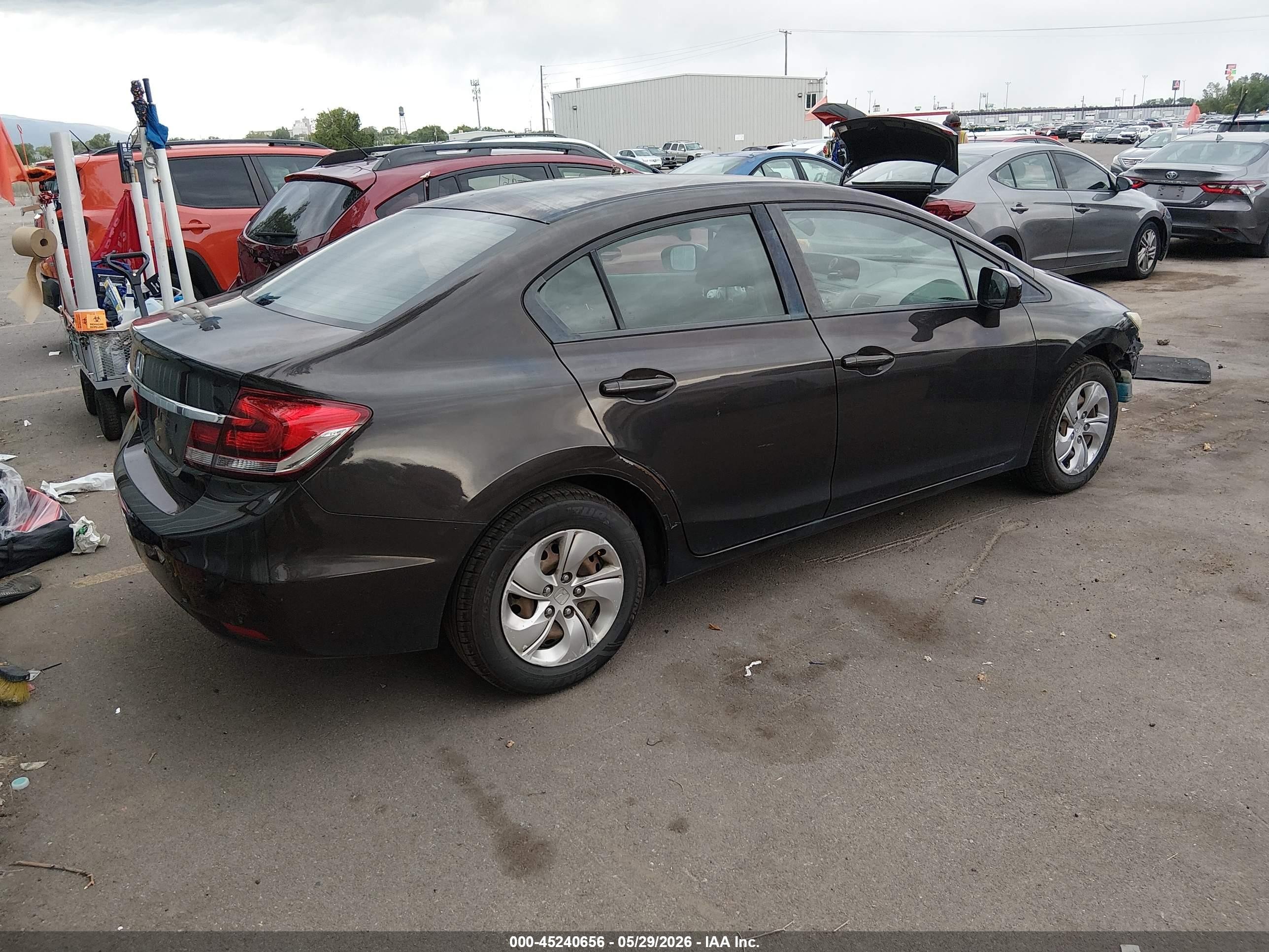 2014 Honda Civic Lx Black vin: 2HGFB2F59EH519572