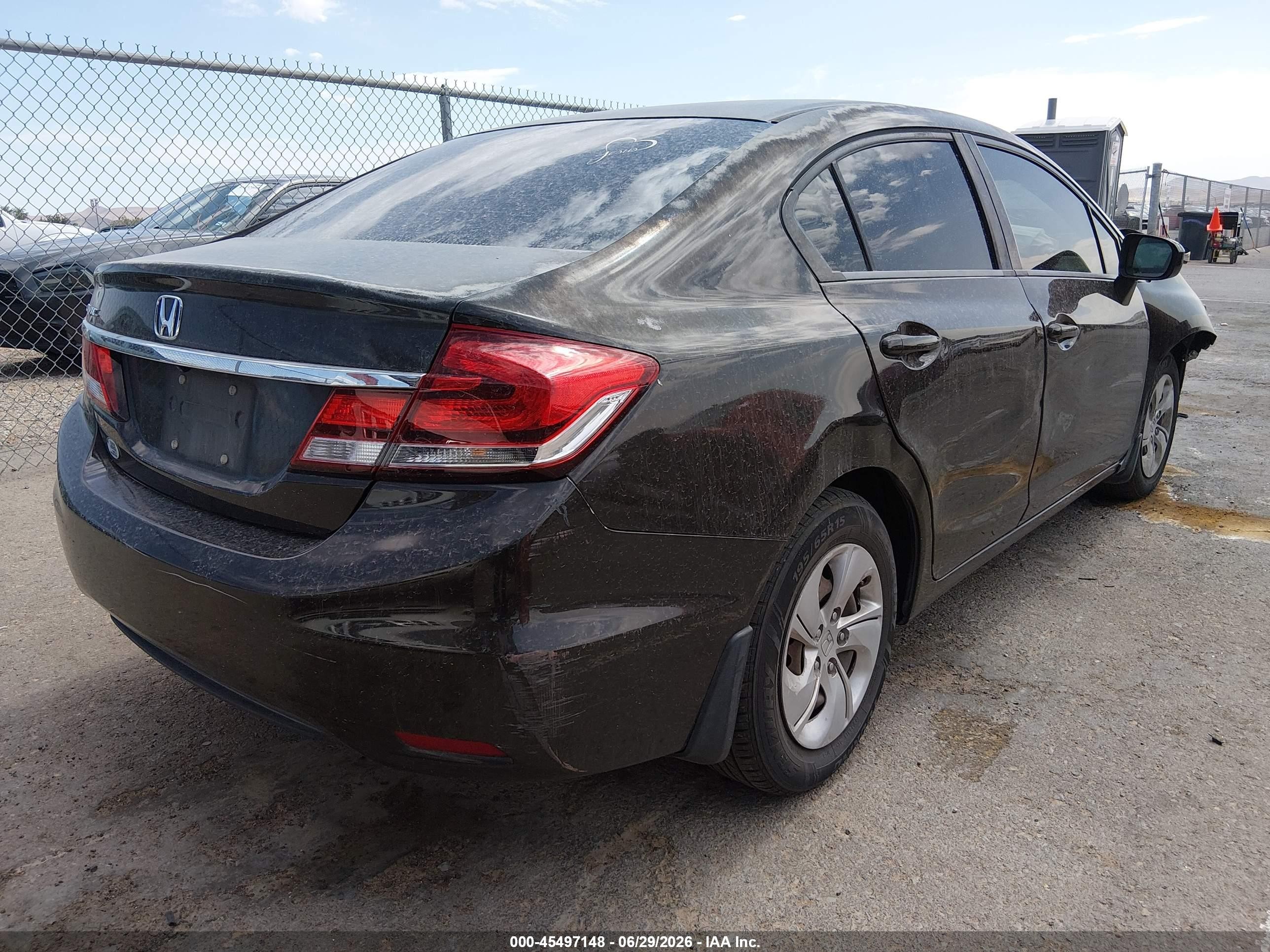 2014 Honda Civic Lx Черный vin: 2HGFB2F59EH522200