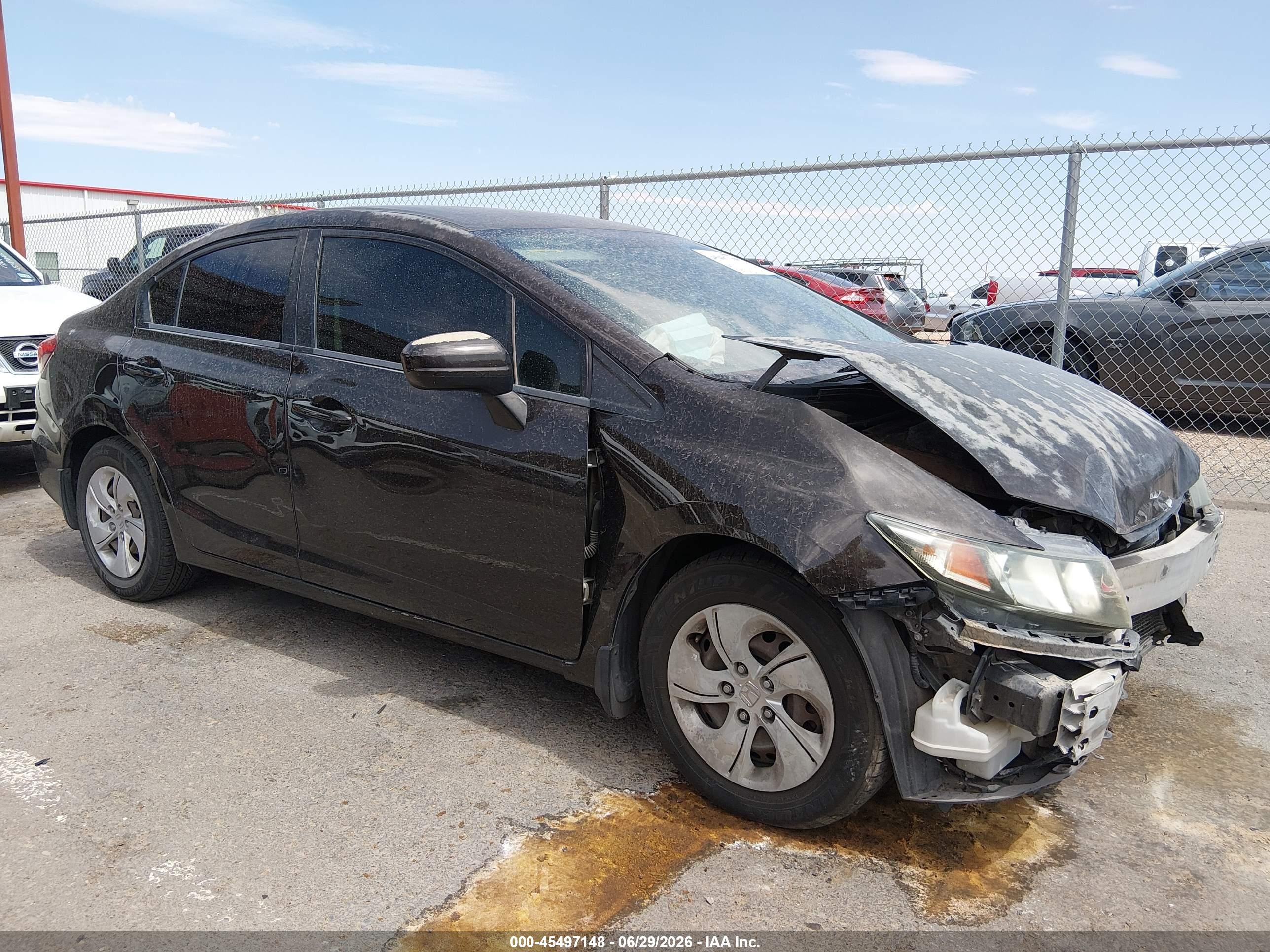 2014 Honda Civic Lx Черный vin: 2HGFB2F59EH522200