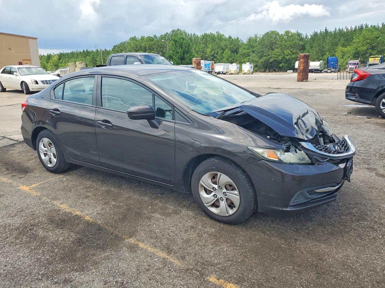 2014 Honda Civic Lx Brown vin: 2HGFB2F59EH528420