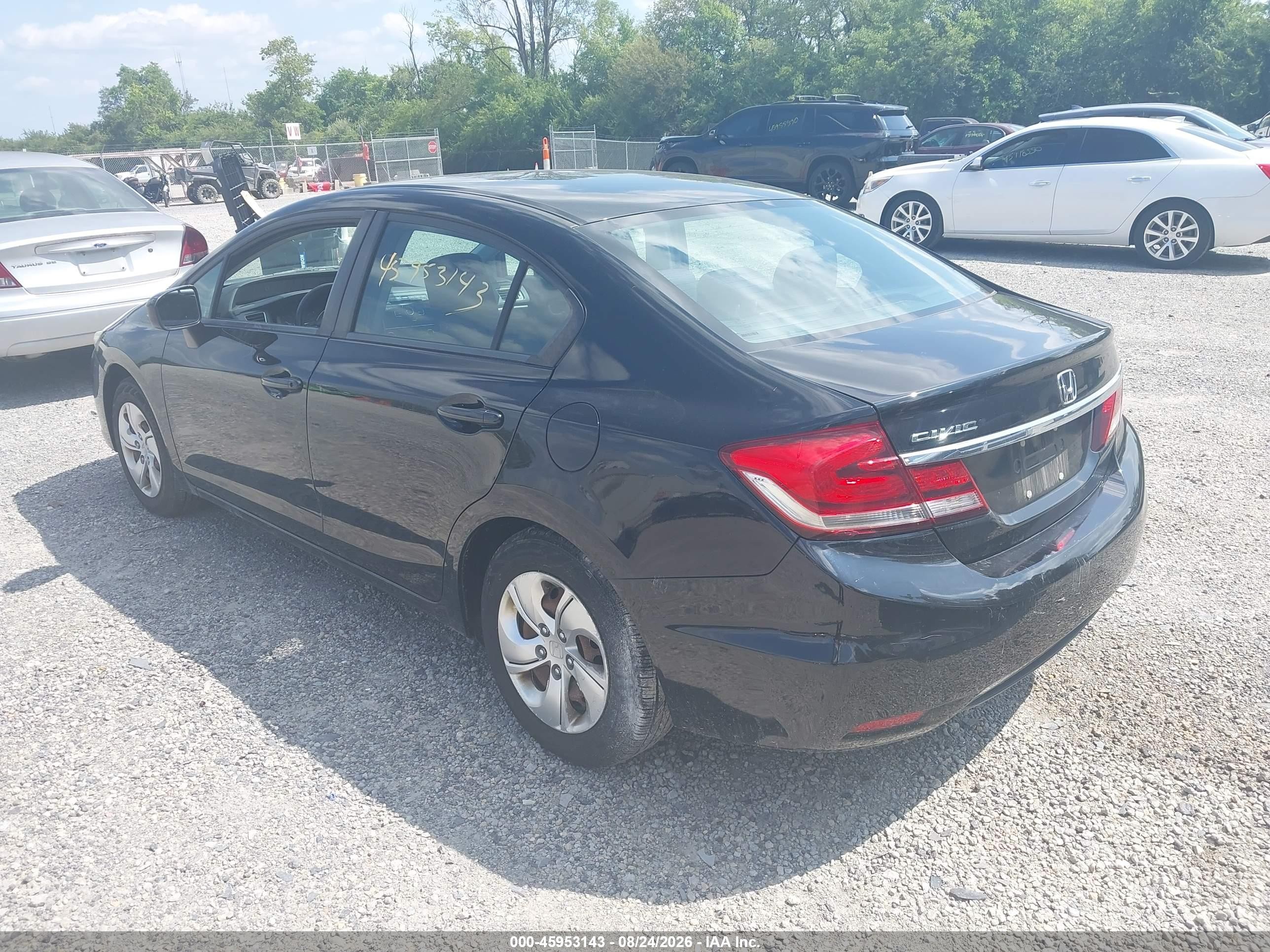 2014 Honda Civic Lx Black vin: 2HGFB2F59EH535528