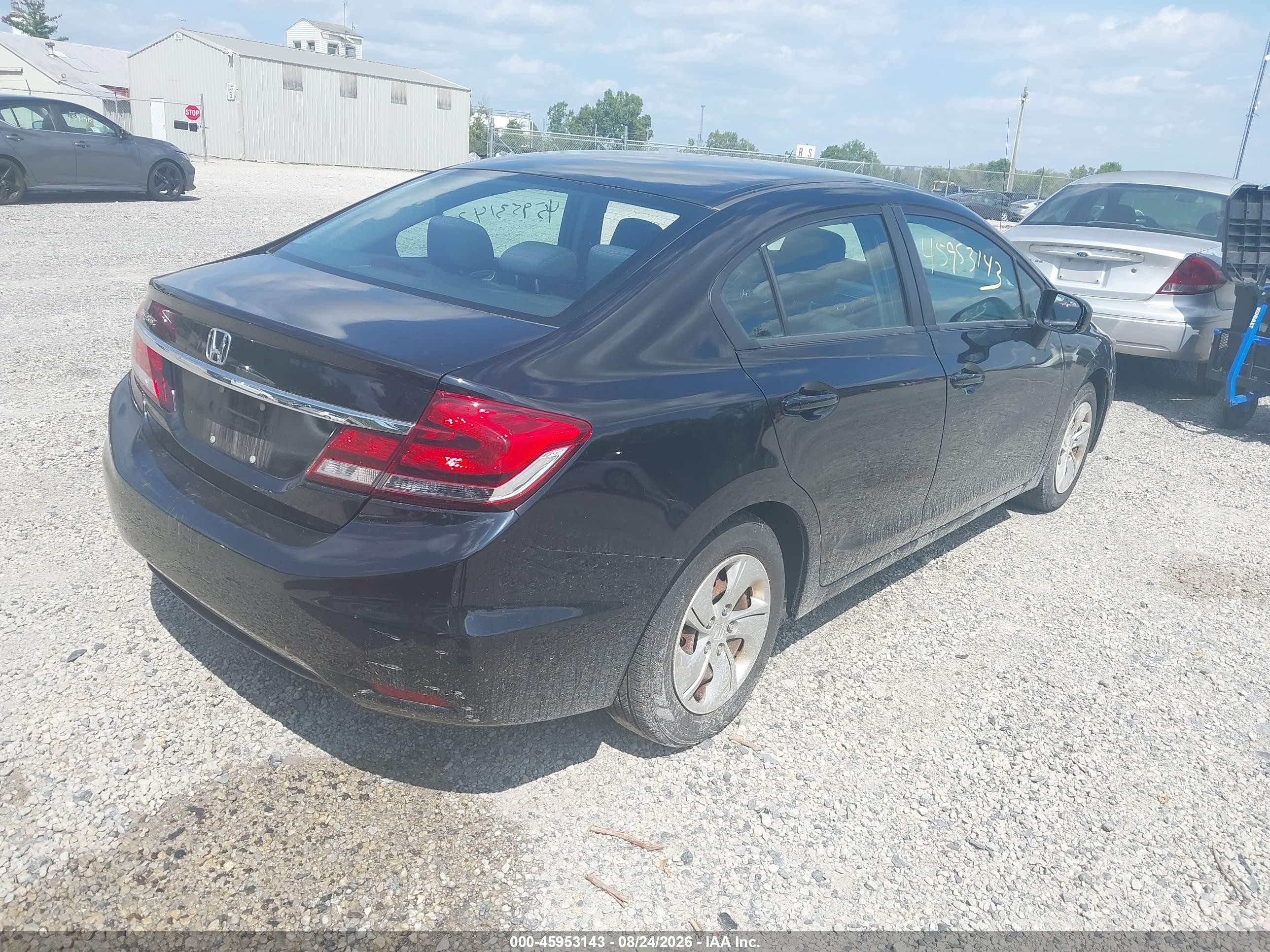 2014 Honda Civic Lx Black vin: 2HGFB2F59EH535528