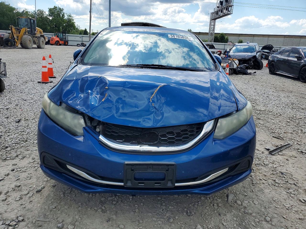 2014 Honda Civic Lx Blue vin: 2HGFB2F59EH535707