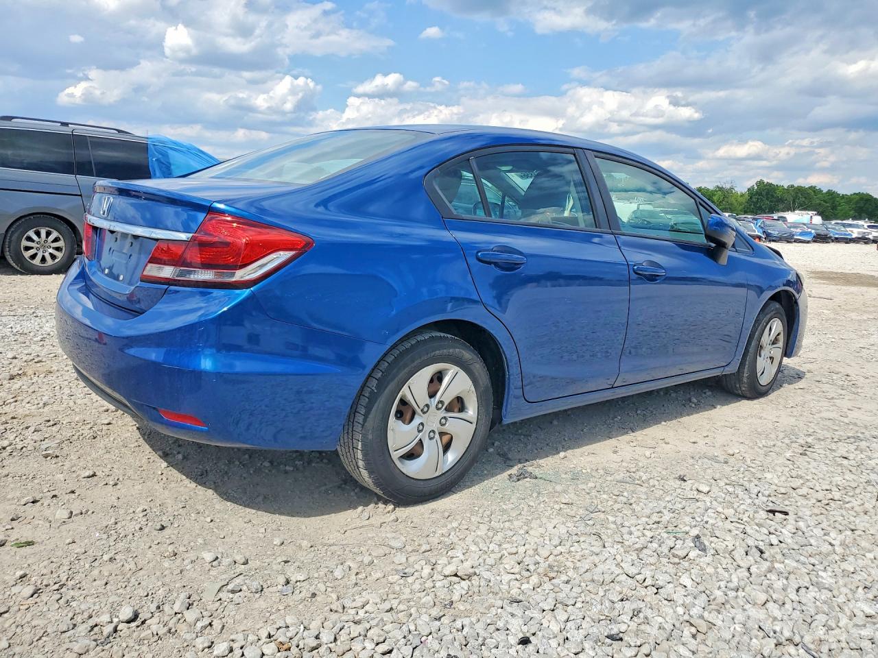 2014 Honda Civic Lx Blue vin: 2HGFB2F59EH535707