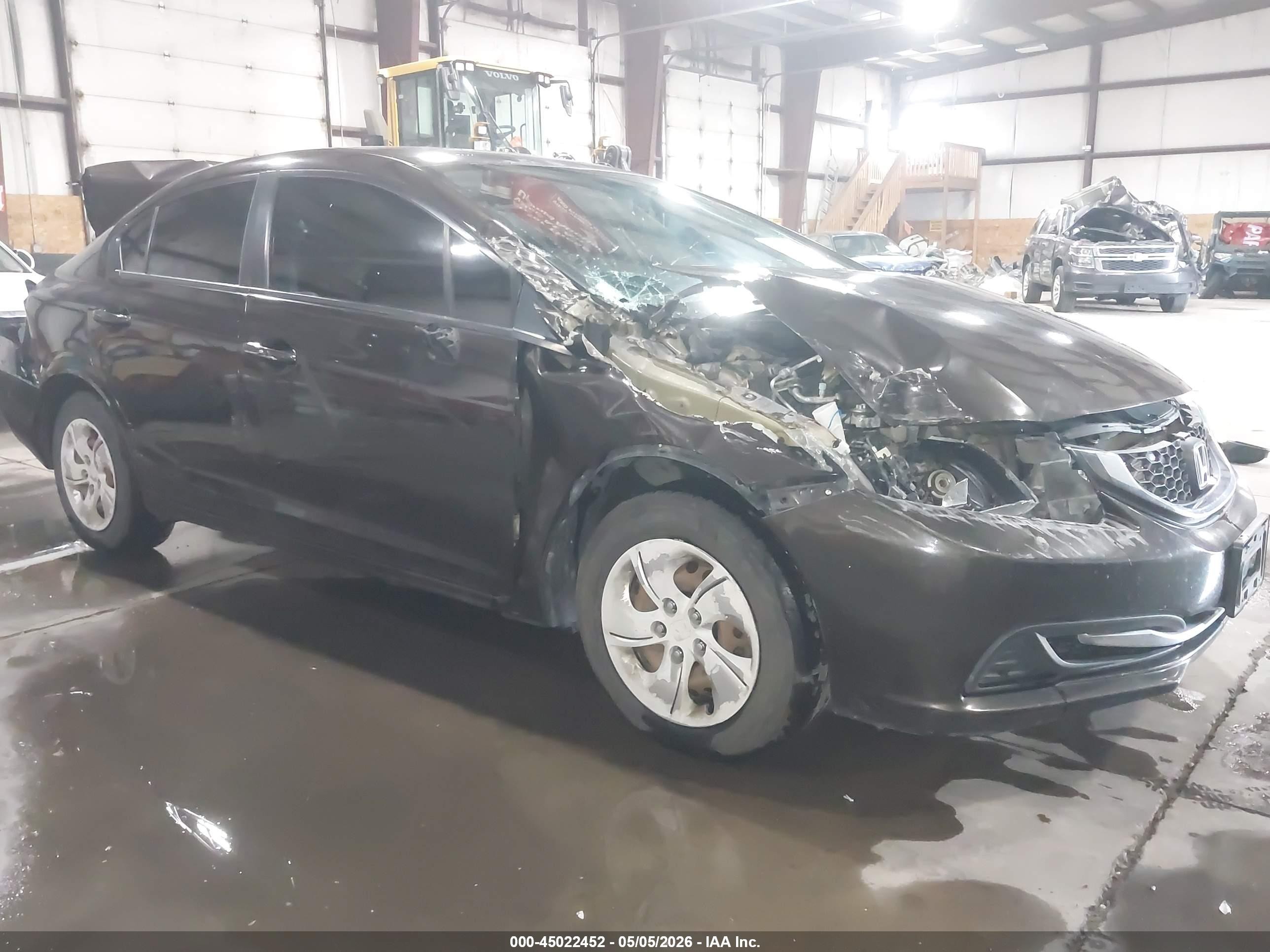 2014 Honda Civic Lx Brown vin: 2HGFB2F59EH539725