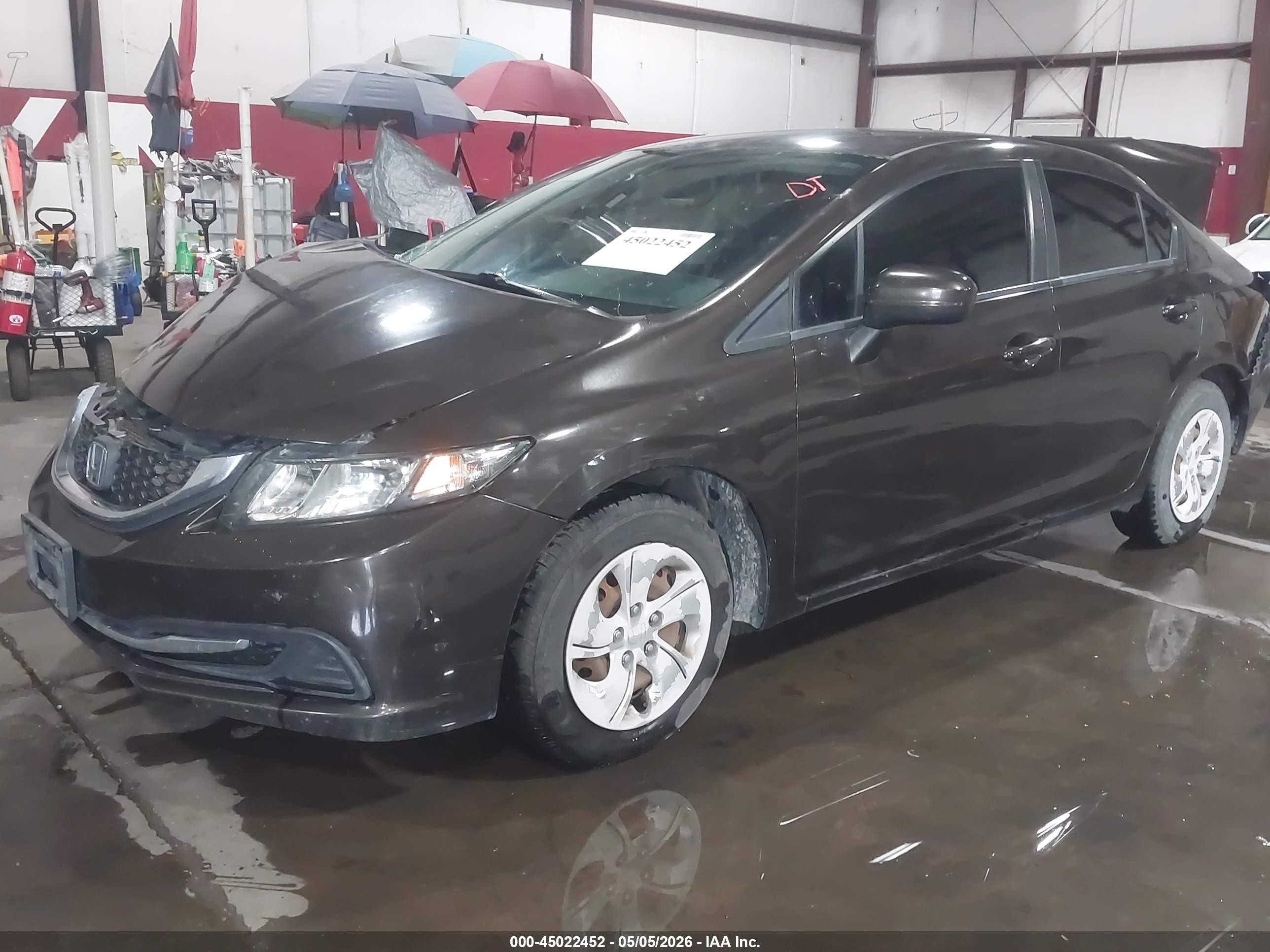 2014 Honda Civic Lx Brown vin: 2HGFB2F59EH539725