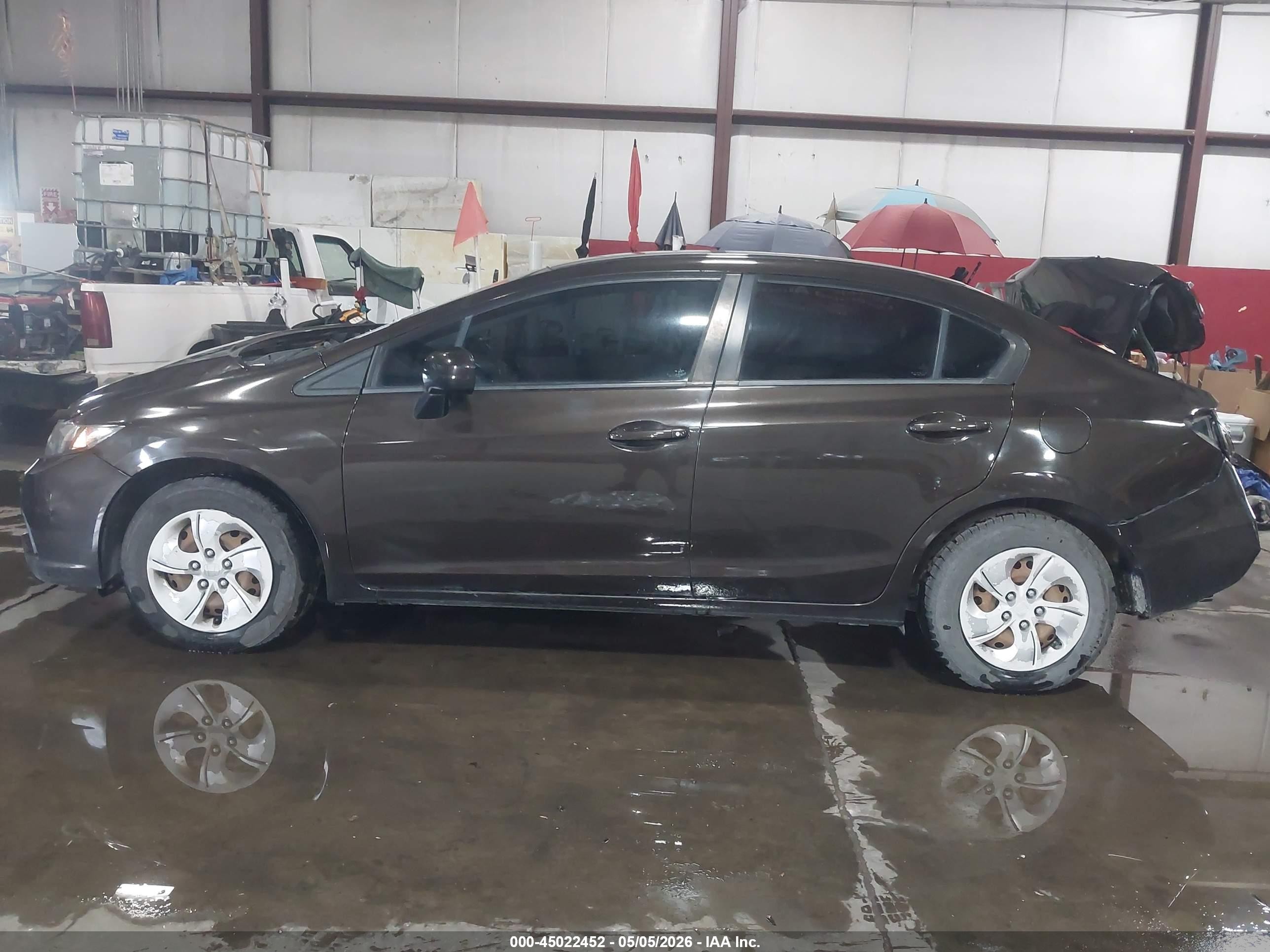 2014 Honda Civic Lx Brown vin: 2HGFB2F59EH539725