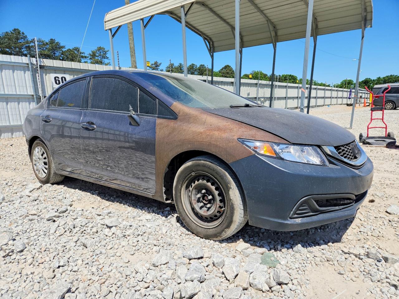 2014 Honda Civic Lx Gray vin: 2HGFB2F59EH540342