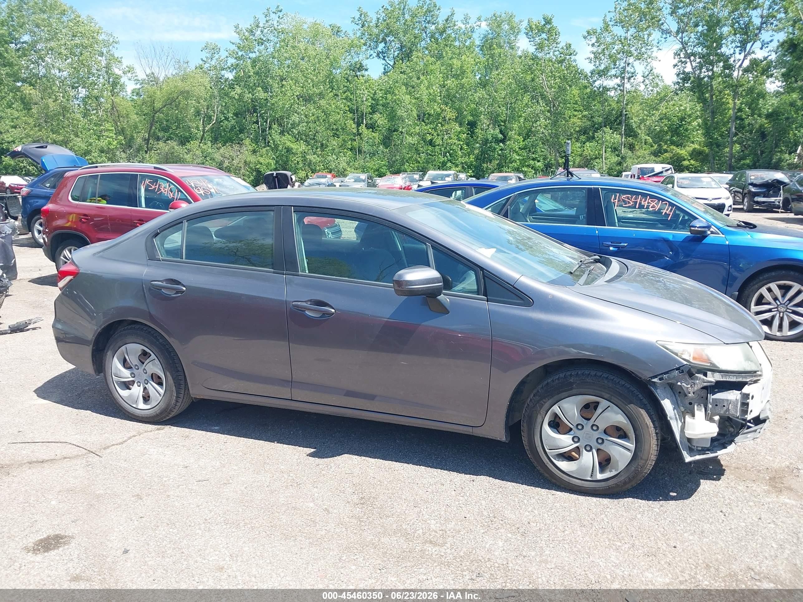 2014 Honda Civic Lx Gray vin: 2HGFB2F59EH540695