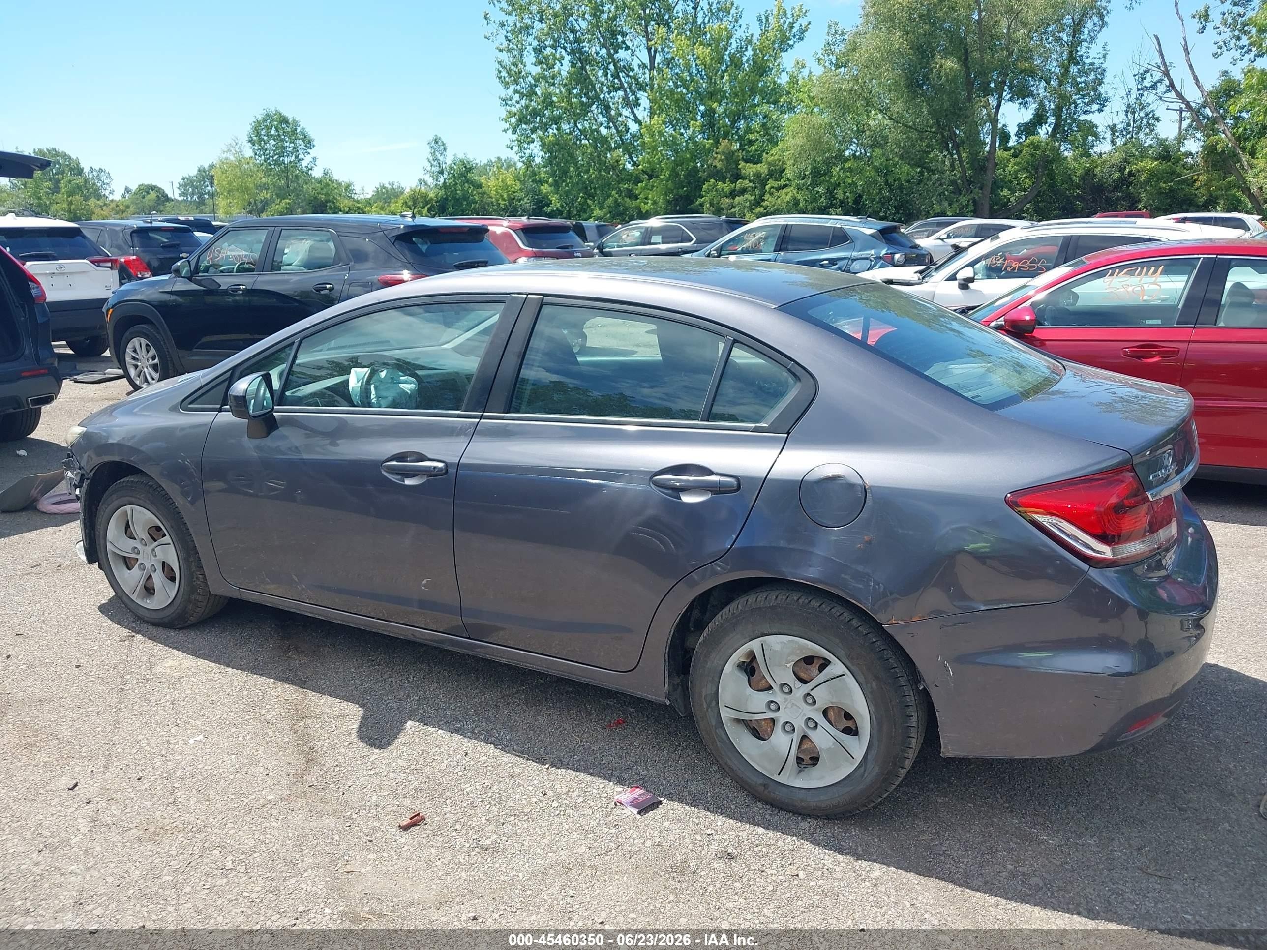 2014 Honda Civic Lx Gray vin: 2HGFB2F59EH540695