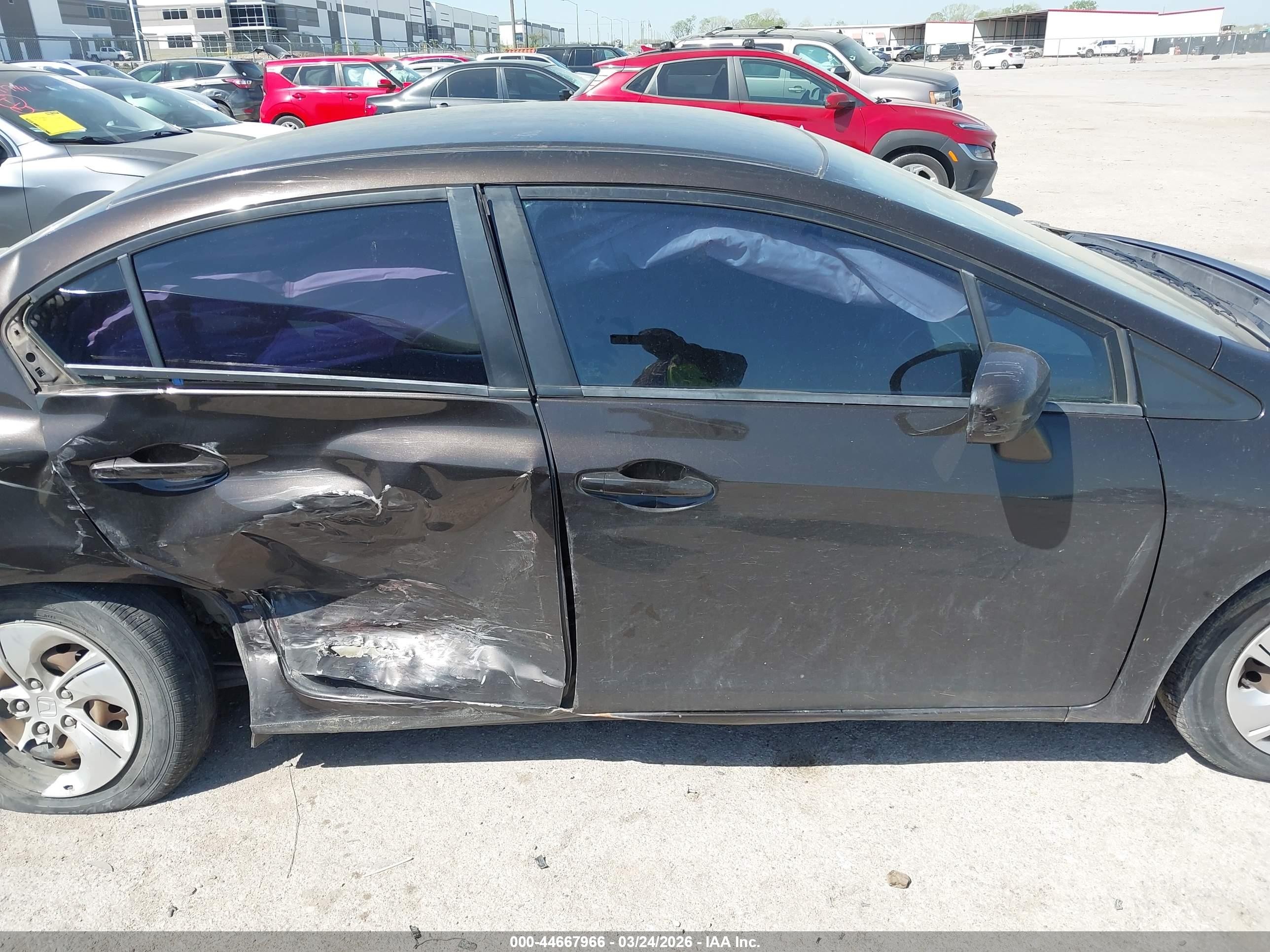 2014 Honda Civic Lx Brown vin: 2HGFB2F59EH548313