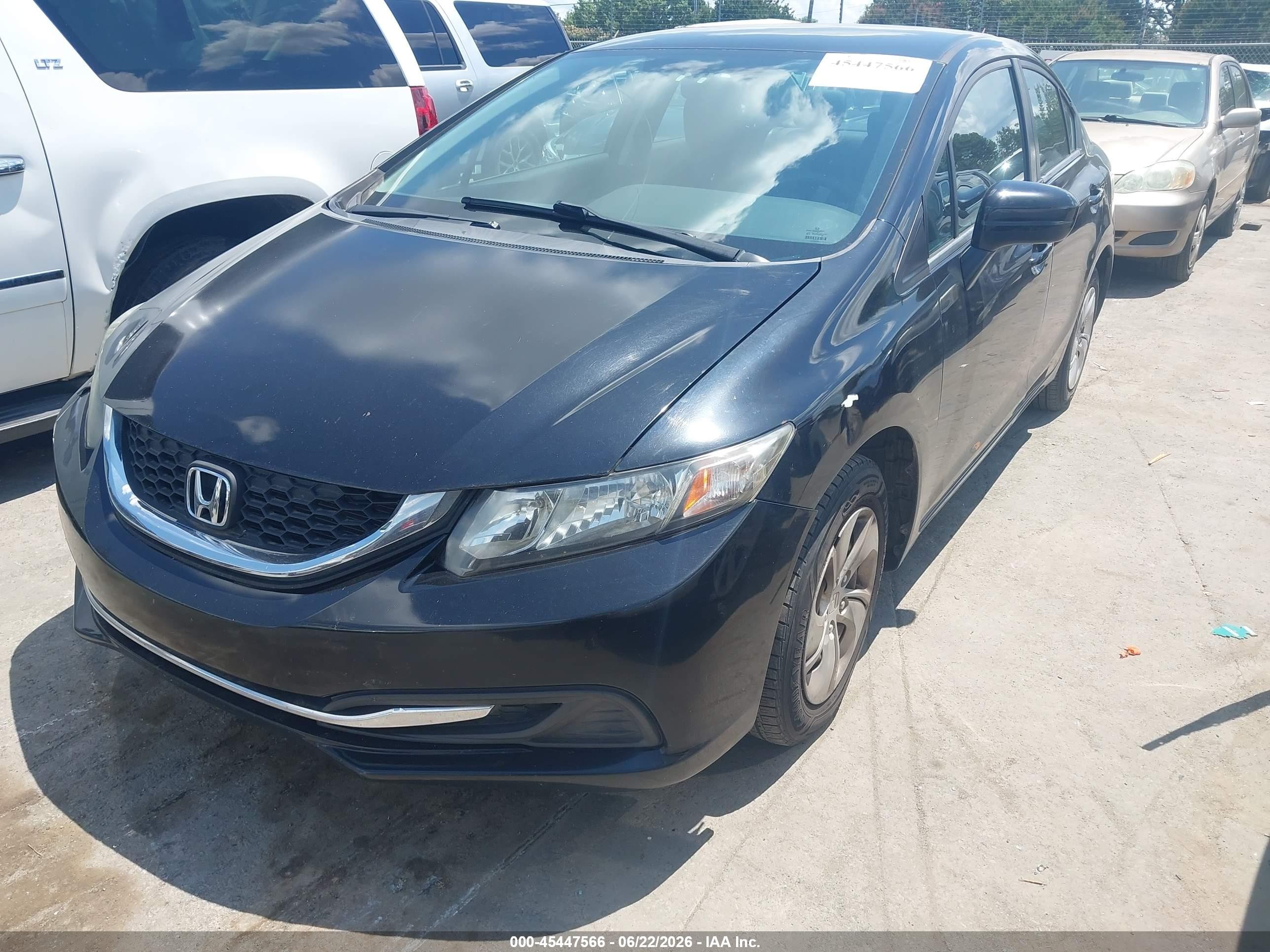 2014 Honda Civic Lx Black vin: 2HGFB2F59EH548778