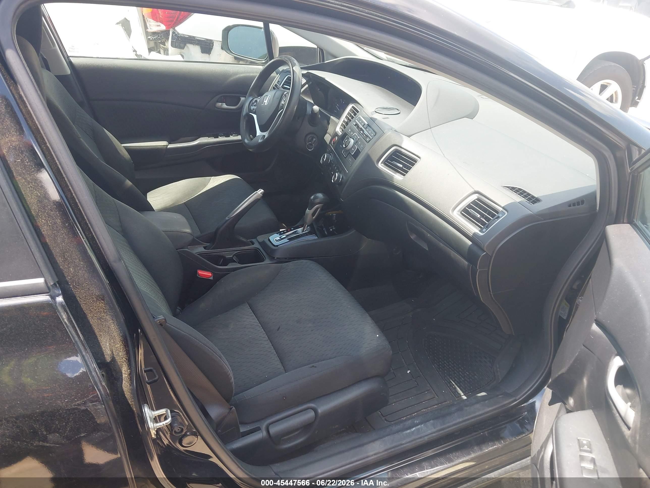 2014 Honda Civic Lx Black vin: 2HGFB2F59EH548778