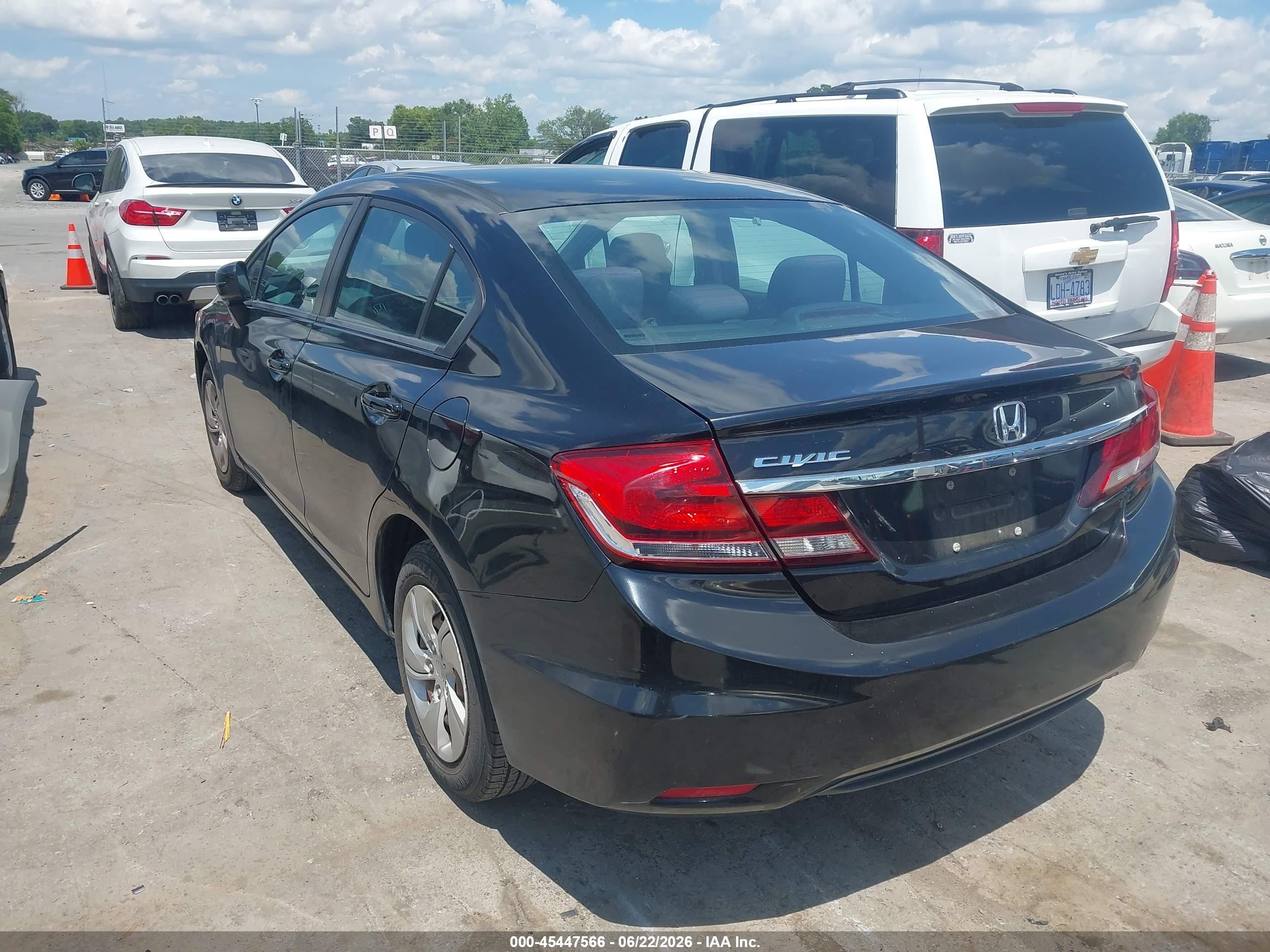 2014 Honda Civic Lx Black vin: 2HGFB2F59EH548778