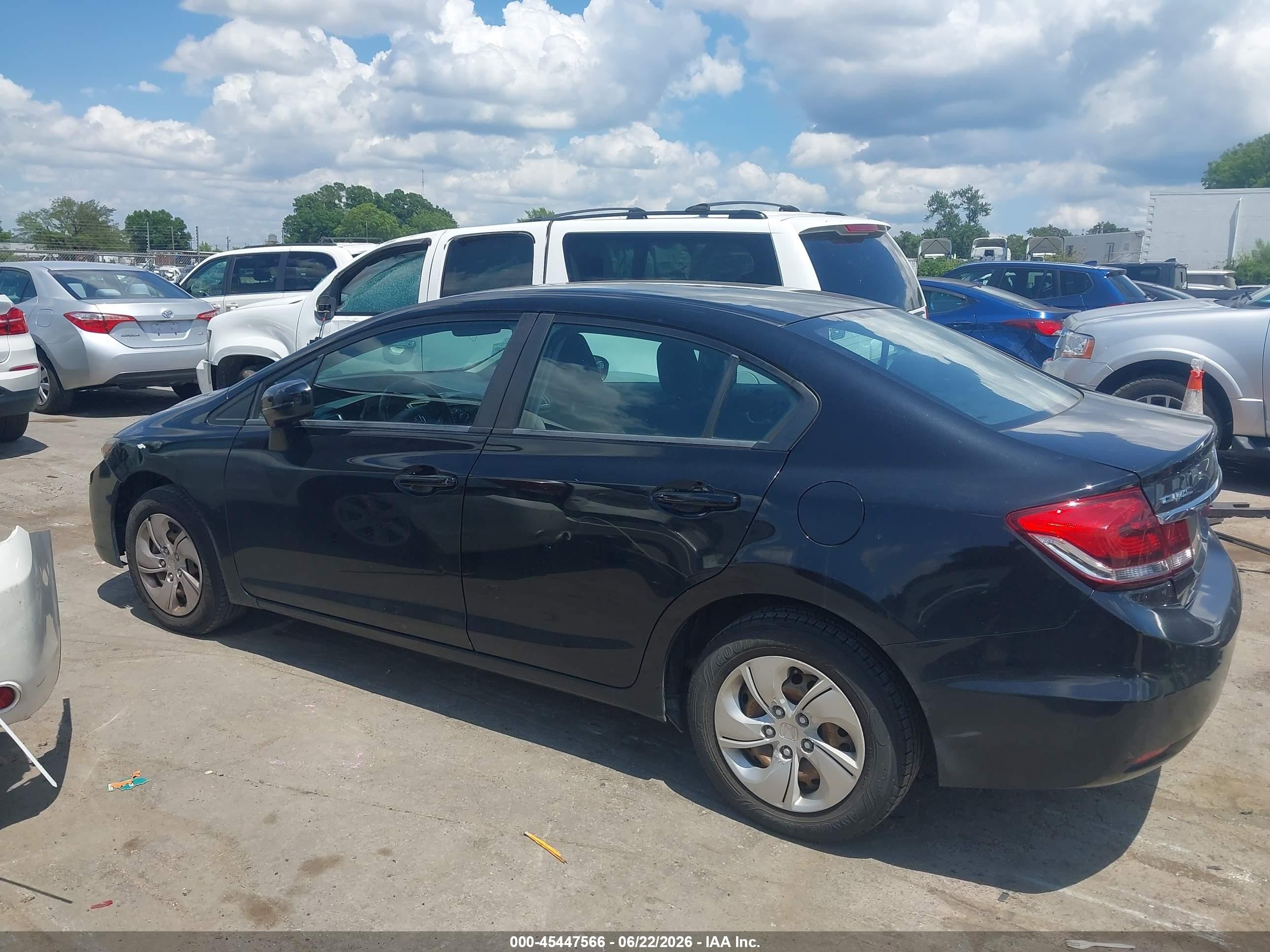 2014 Honda Civic Lx Black vin: 2HGFB2F59EH548778